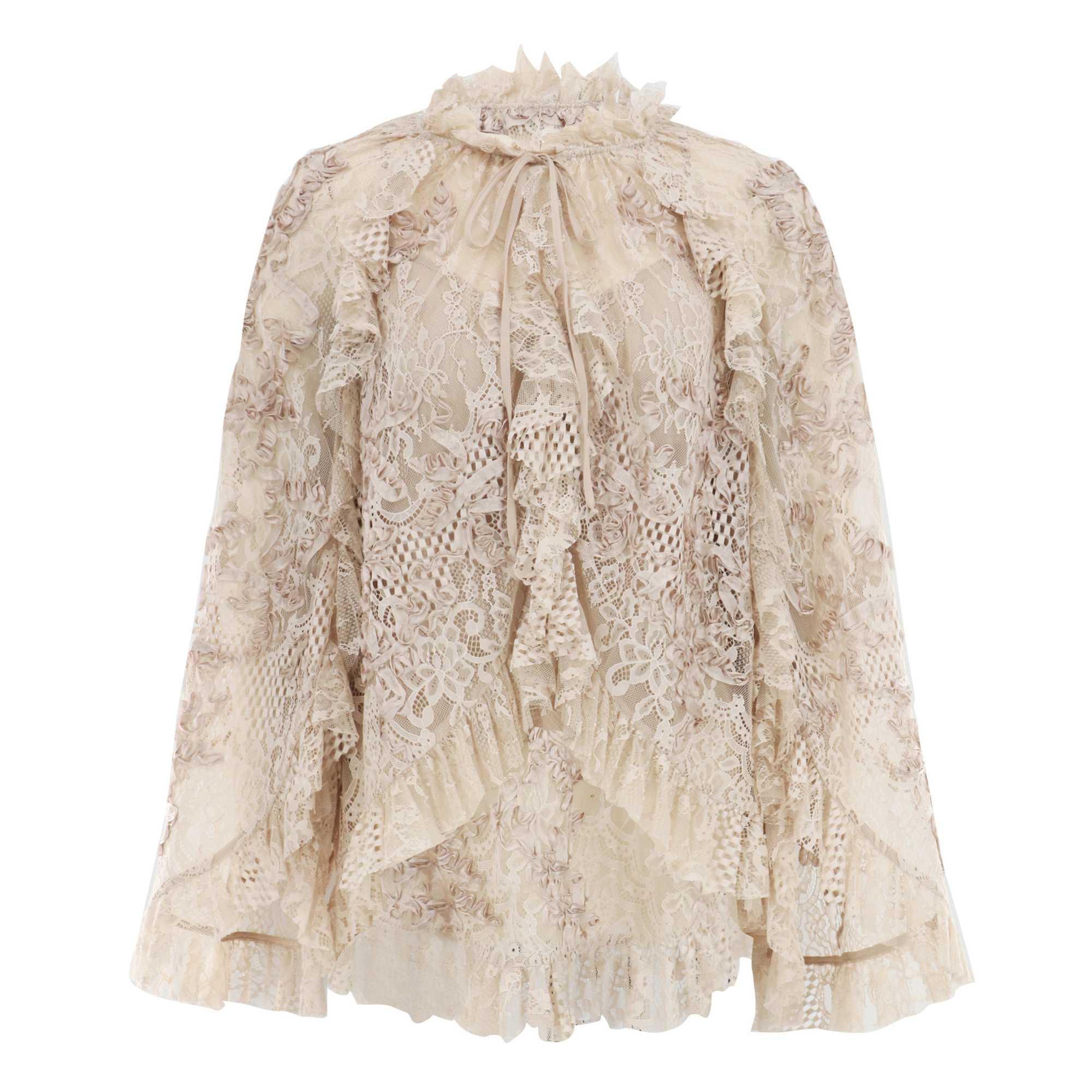 Harmony Long Sleeve V-Neck Lace Blouse