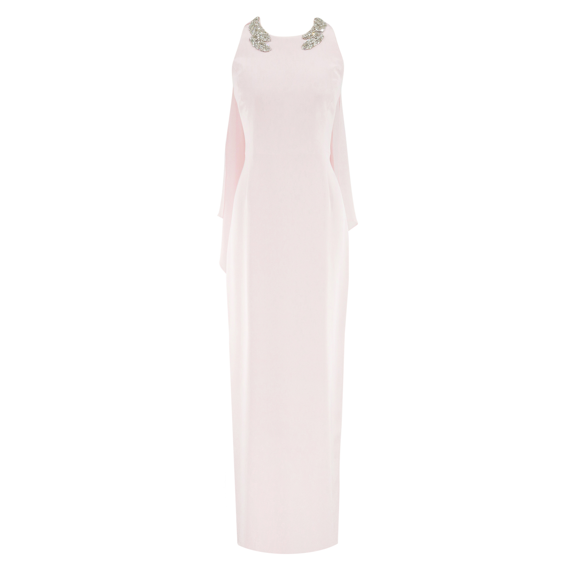 Racer Neck Overlay Gown