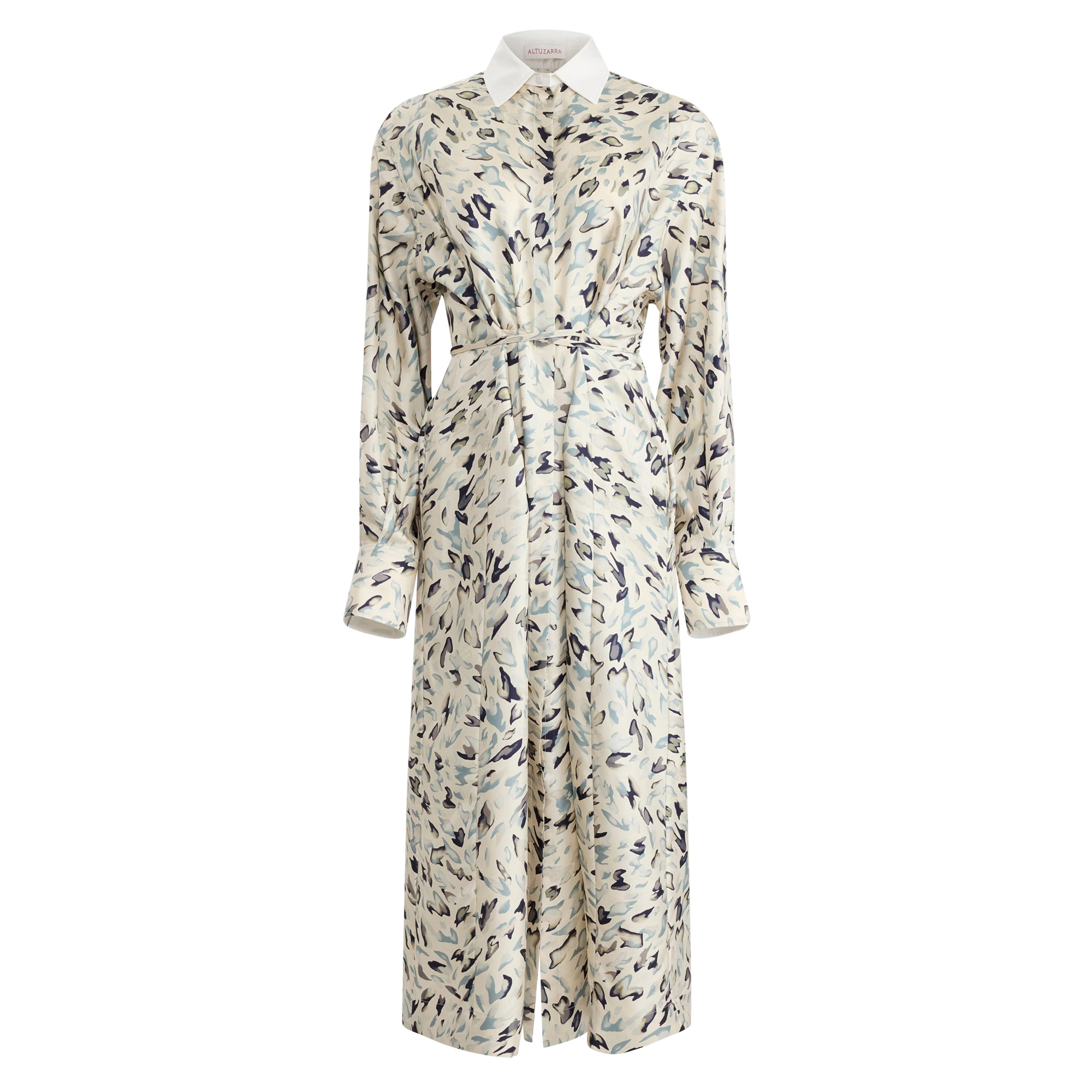 Floyd Collared Long Sleeve Midi Dress