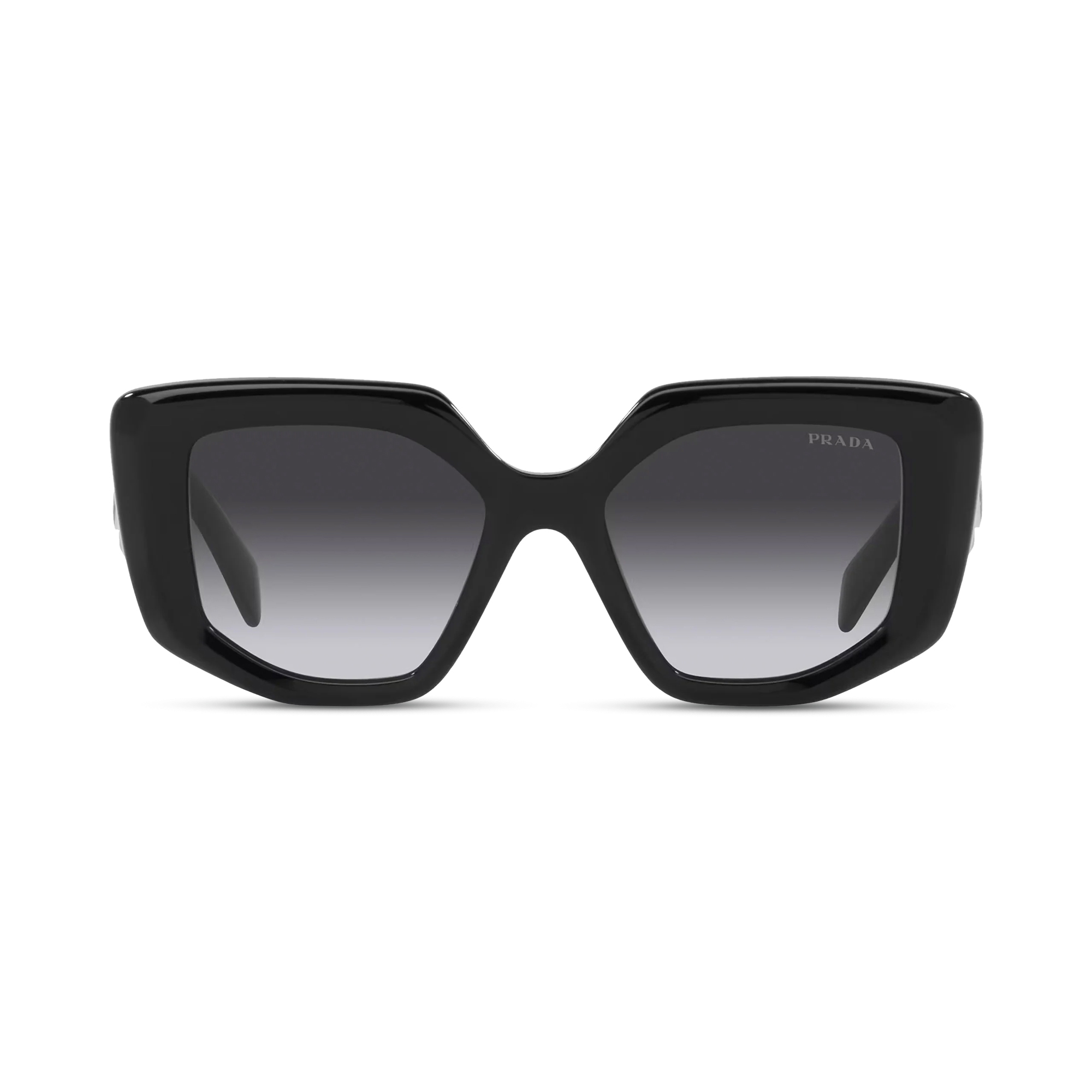 Angular Frame Sunglasses With Plaque Logo