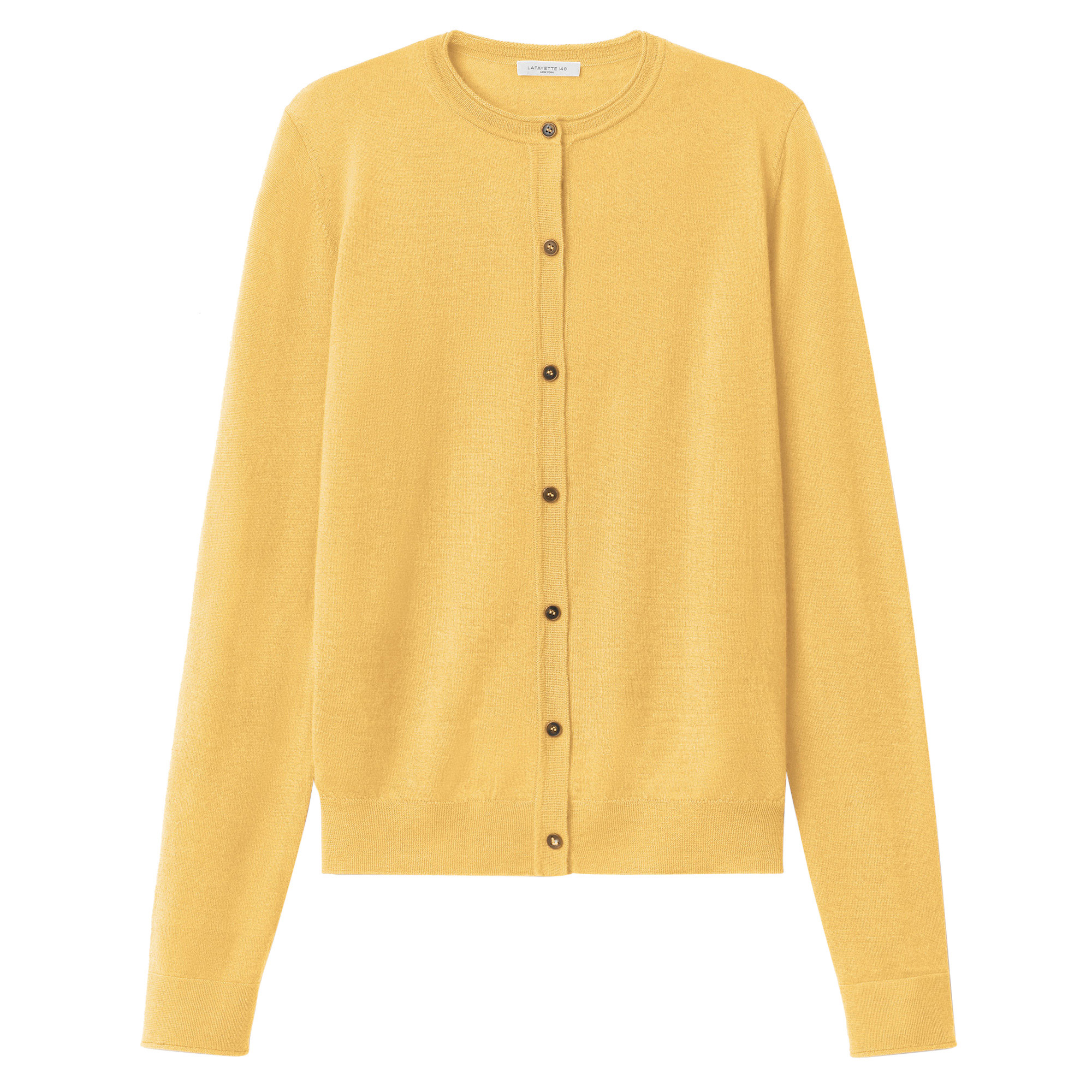 Long Sleeve Crewneck Button Front Cardigan