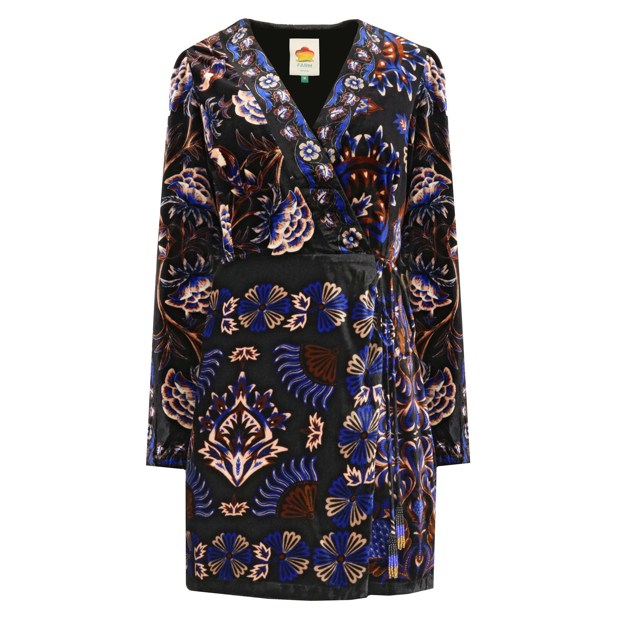 Arabesque Mix Scarves Wrap Mini Dress