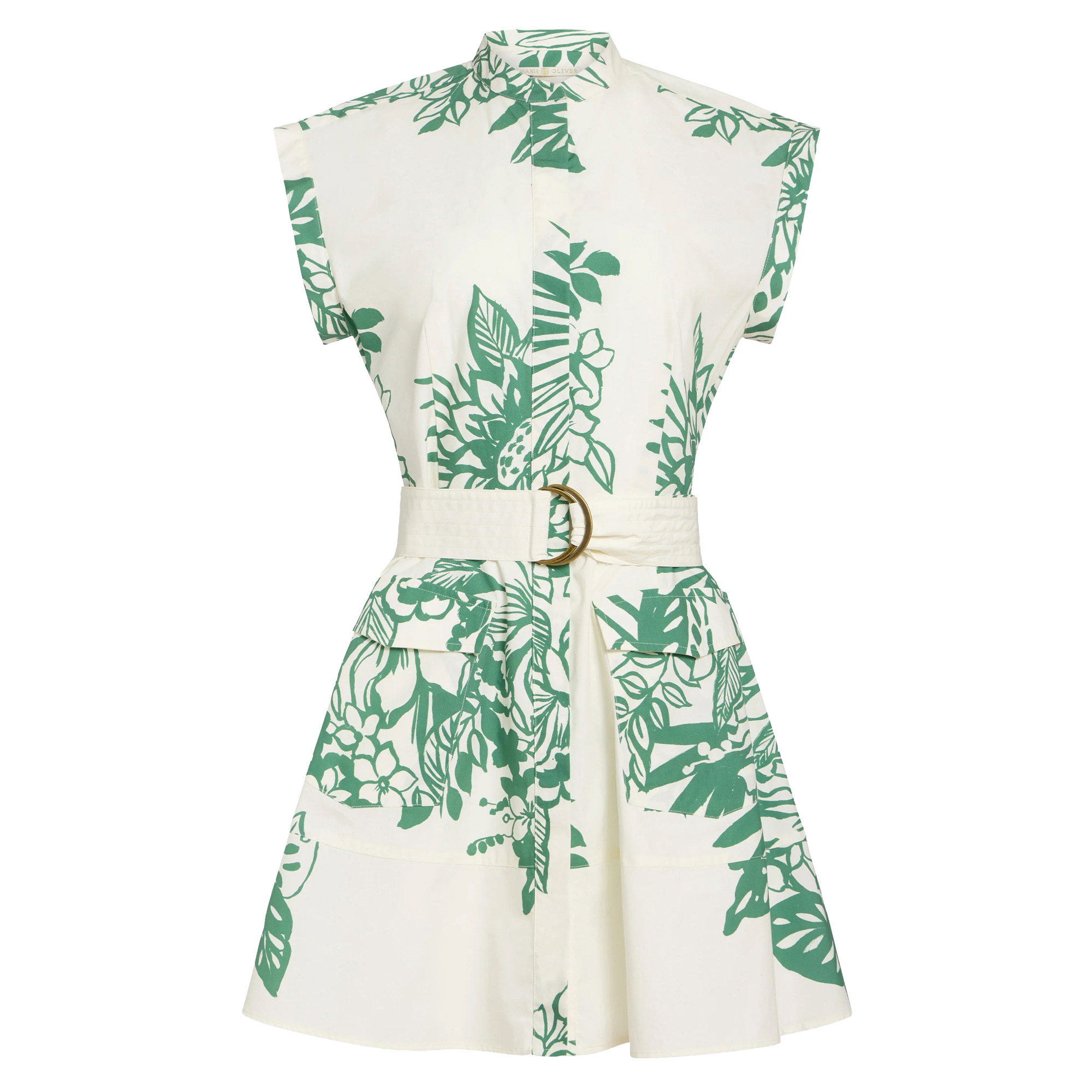 Maia Sleeveless Belted Mini Dress
