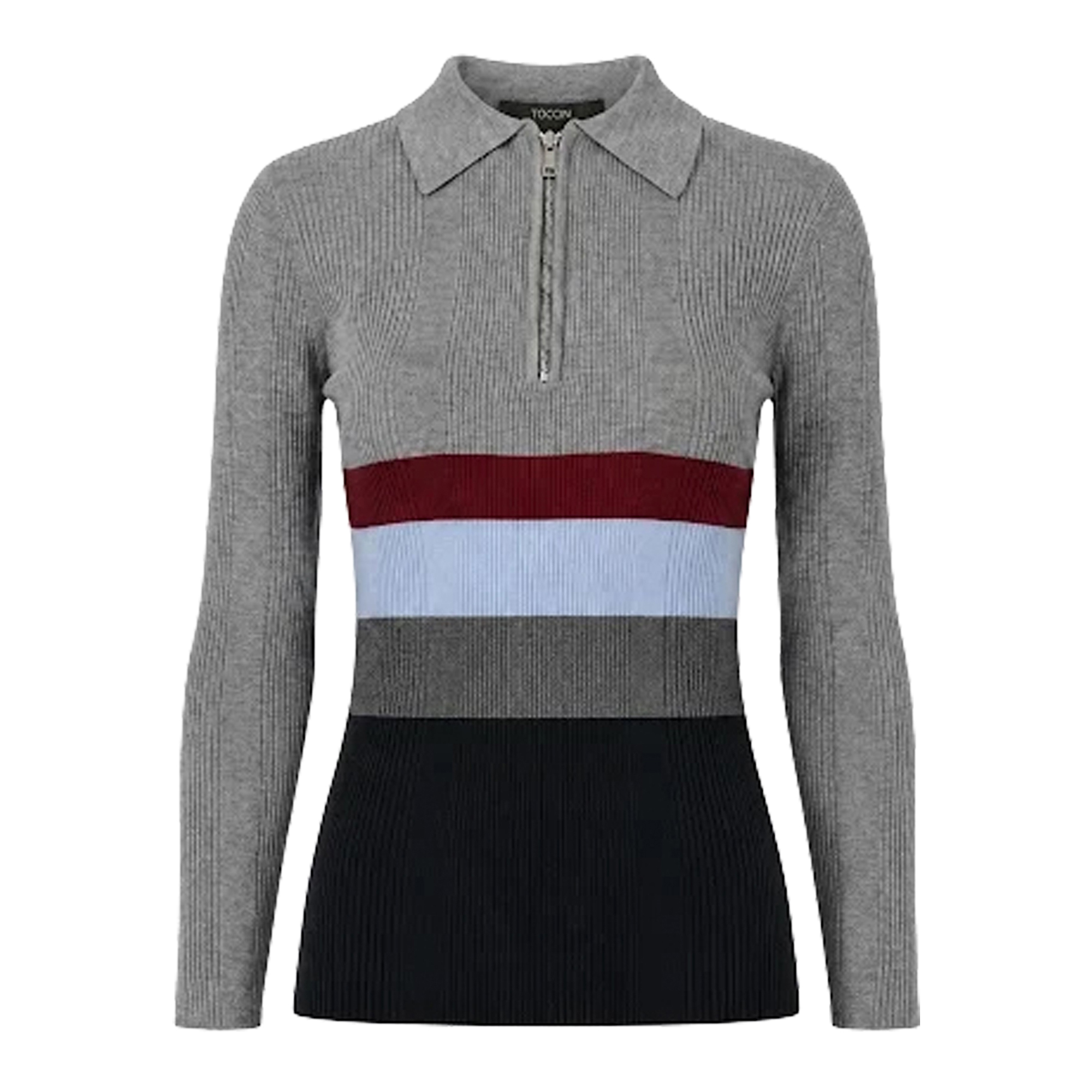 Faye Long Sleeve Half Zip Polo
