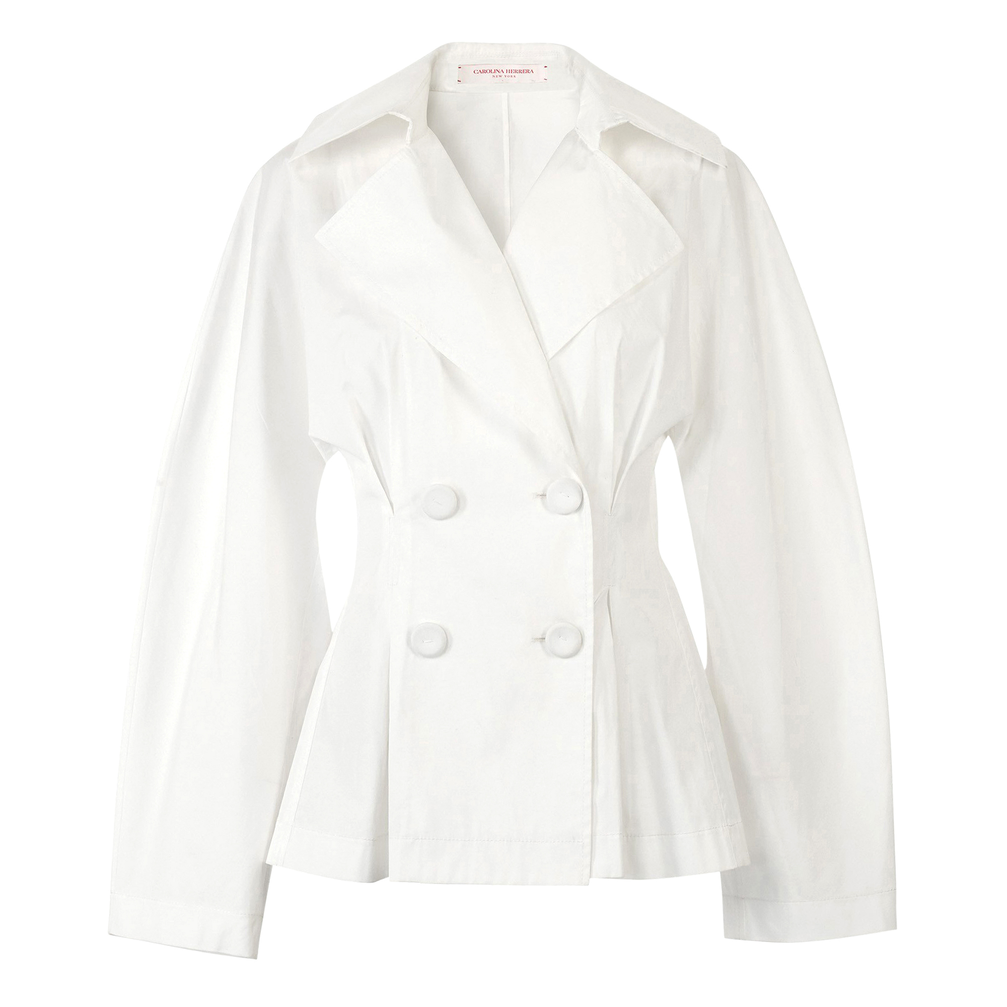 Double-Breasted Arc Sleeve Top