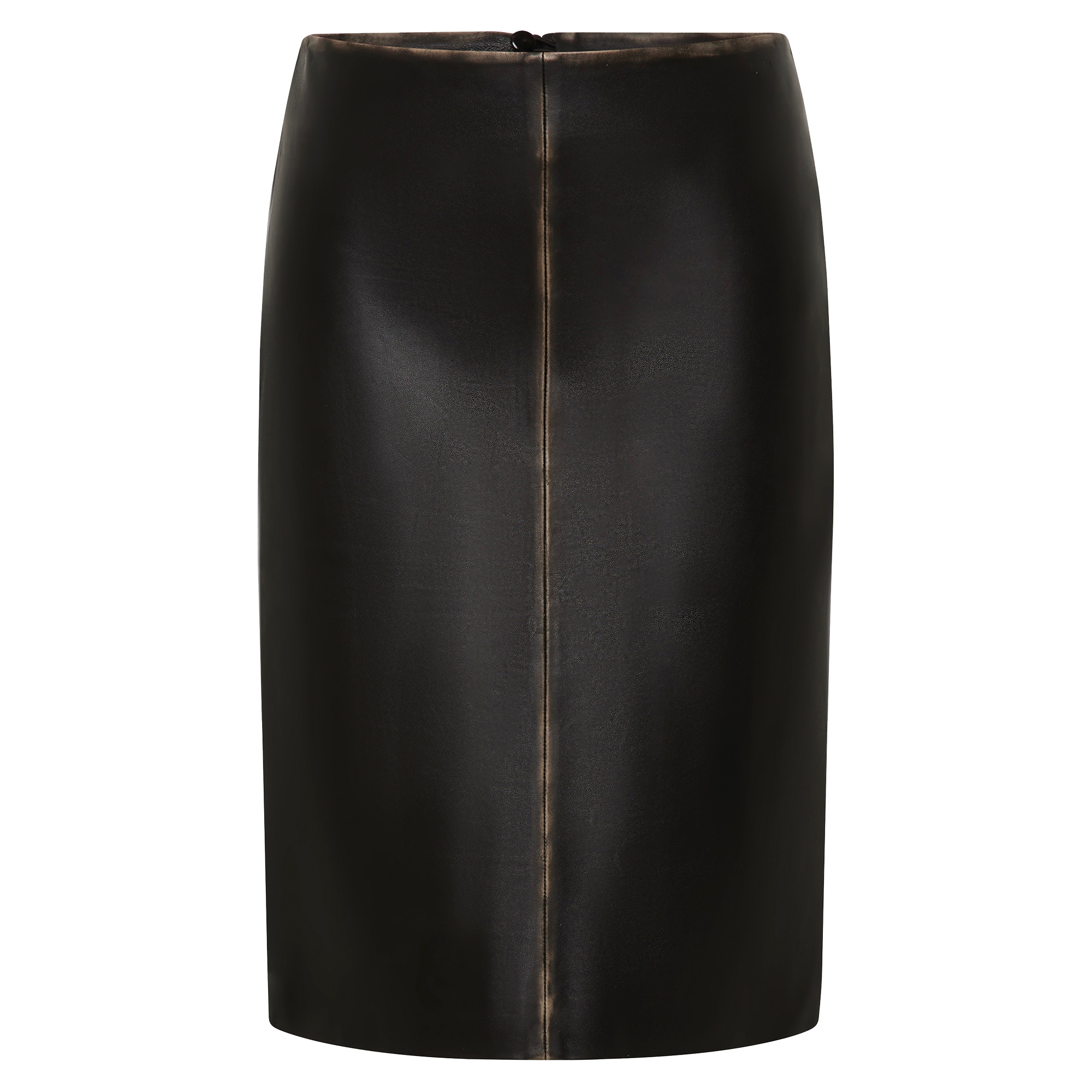 Brushed Leather Pencil Skirt