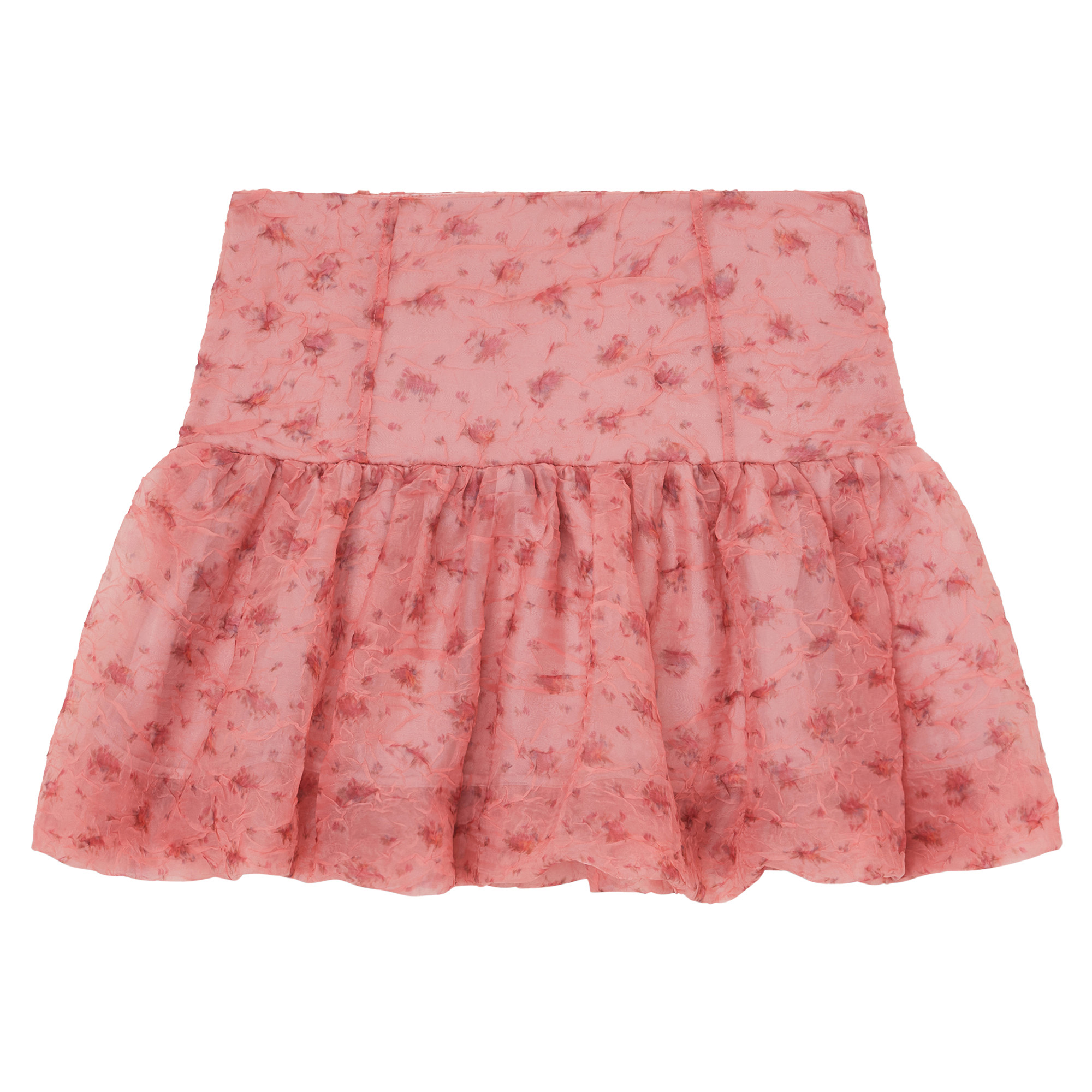 Shibori Organza Mini Skirt