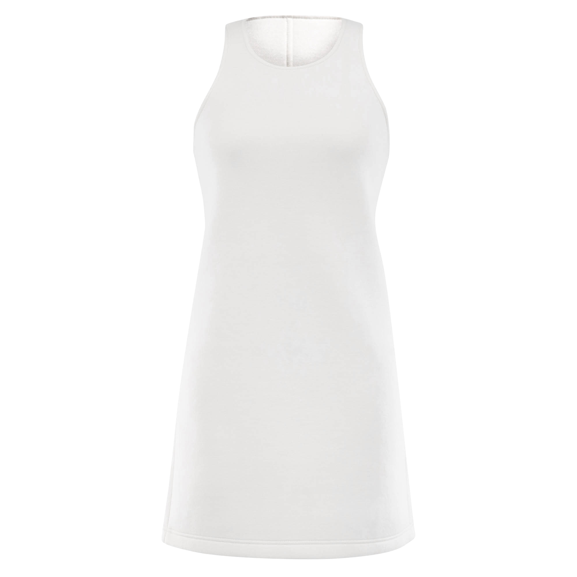 Bonded Viscose Sculpted Sleeveless Tunic Dress