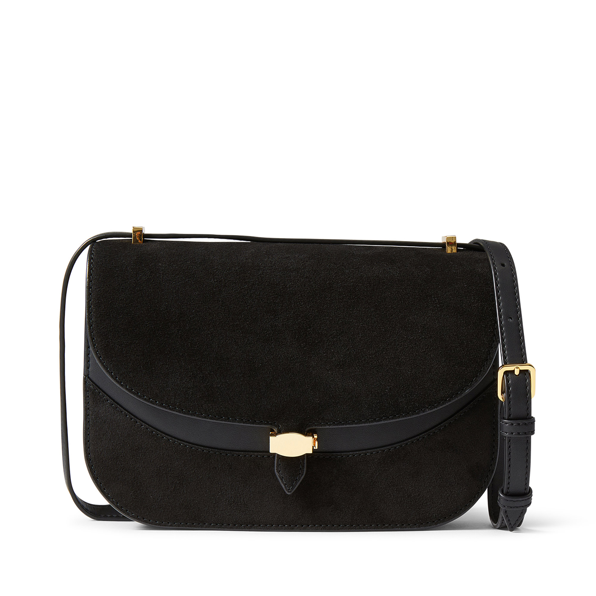 Suede Dash Saddle Bag