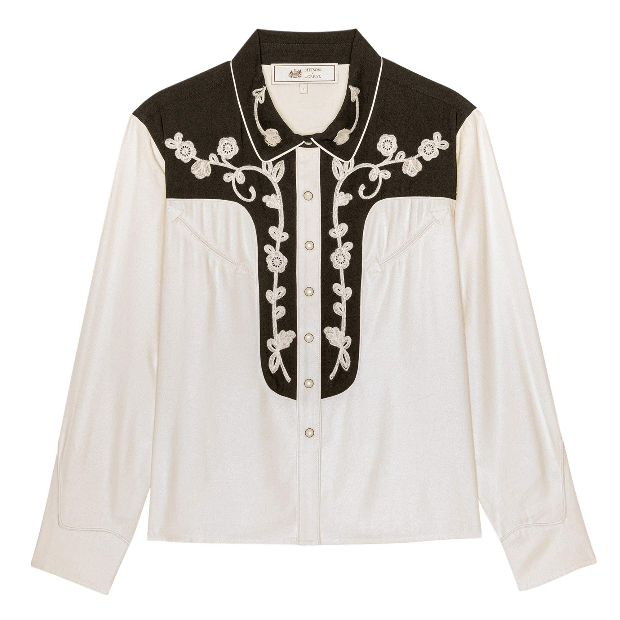 The Color Block Embroidered Western Shirt