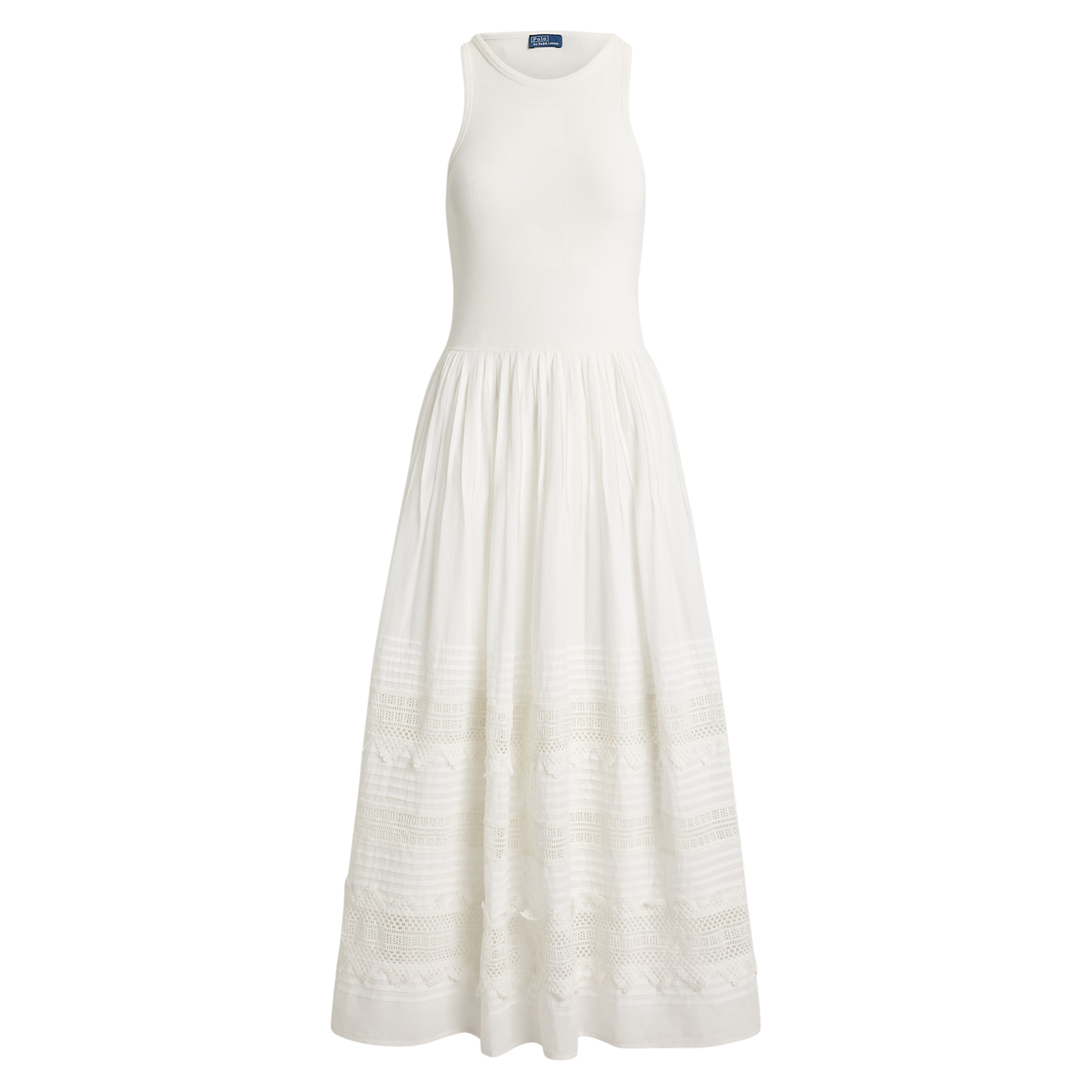 Lace-Trim Tank Dress