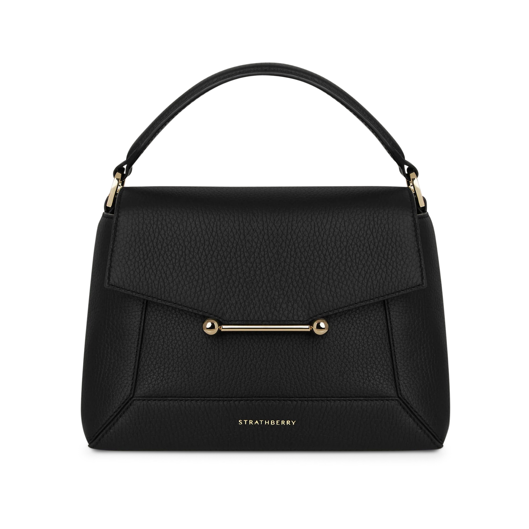 Mosaic Grain Leather Top Handle Bag