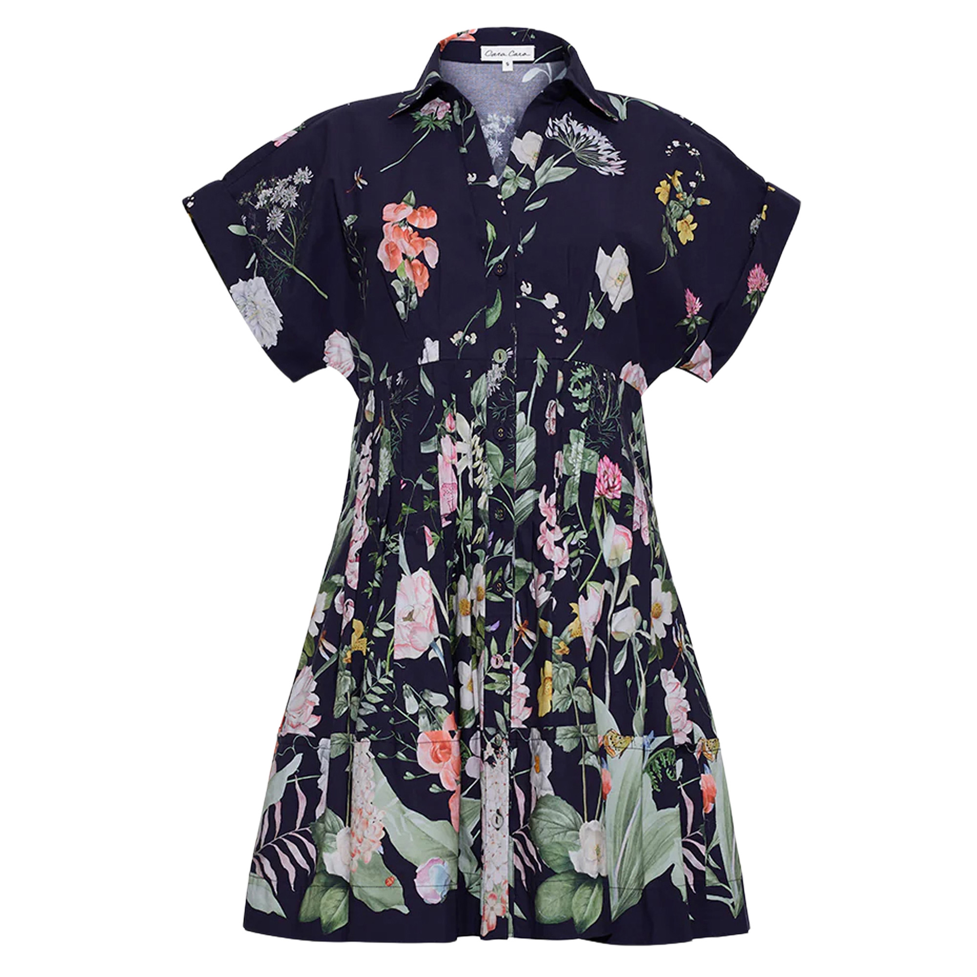 Nash Short Sleeve Pin Tuck Mini Dress