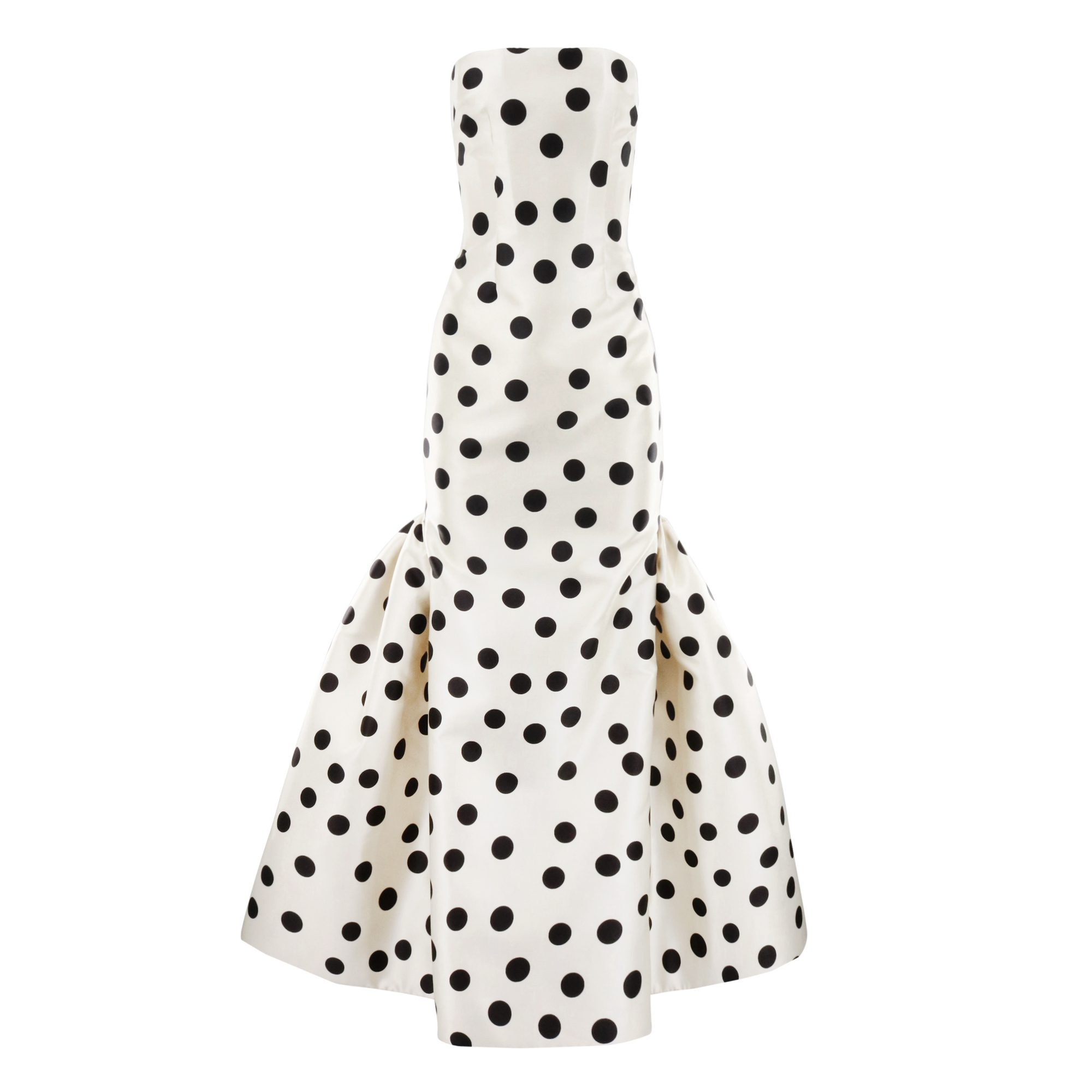 Strapless Volant Bustle Gown