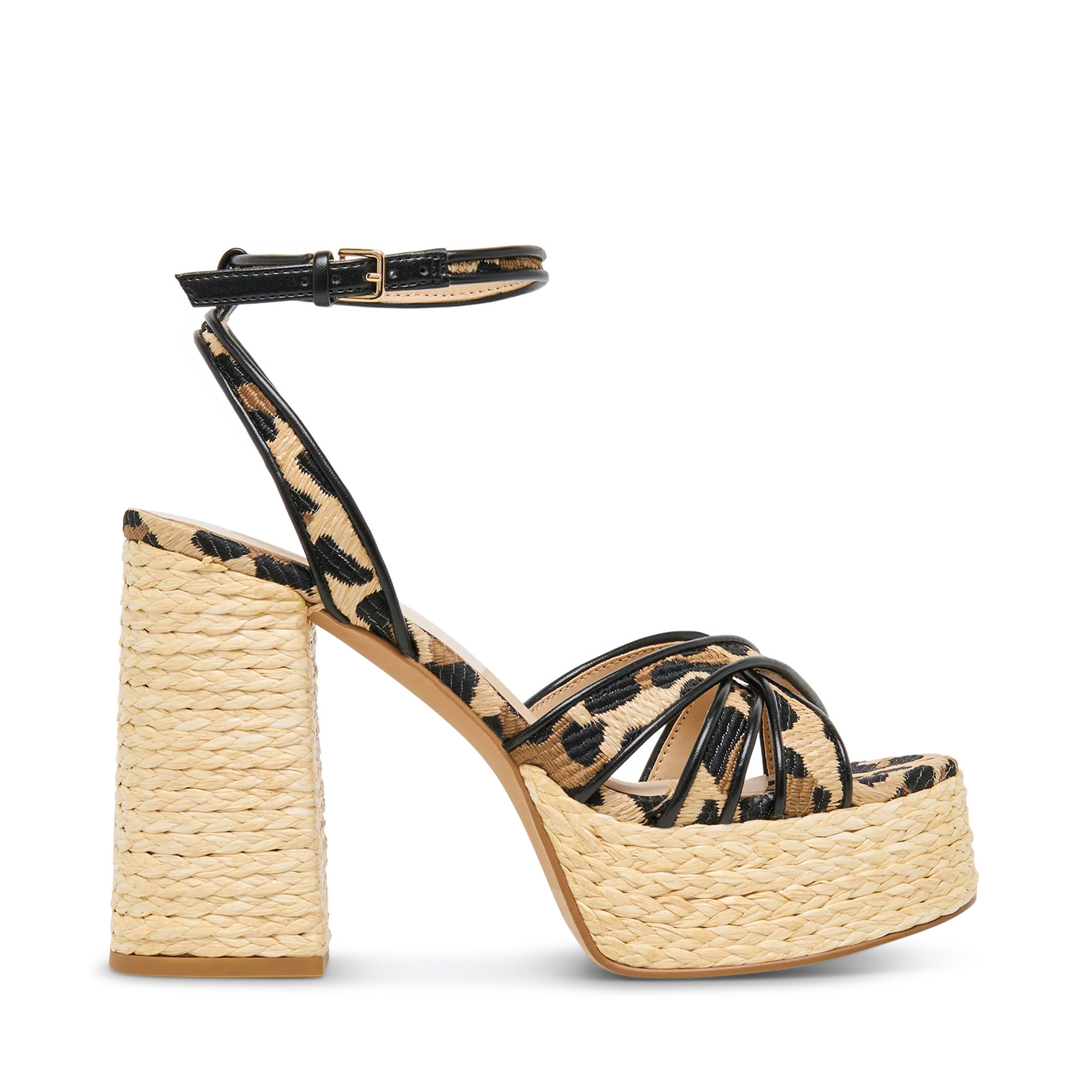 Danila Leopard Piped Platform Sandals