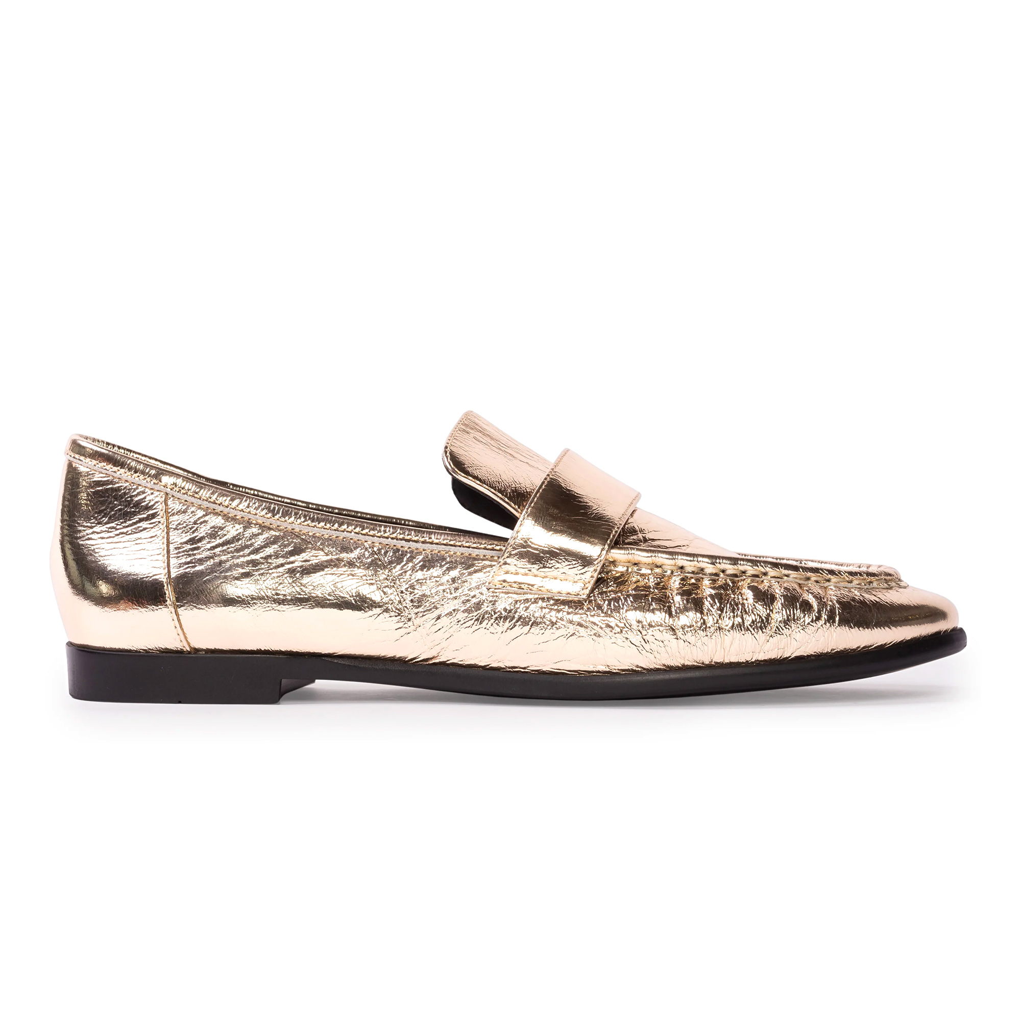 Arrow Crinkle Leather Loafer