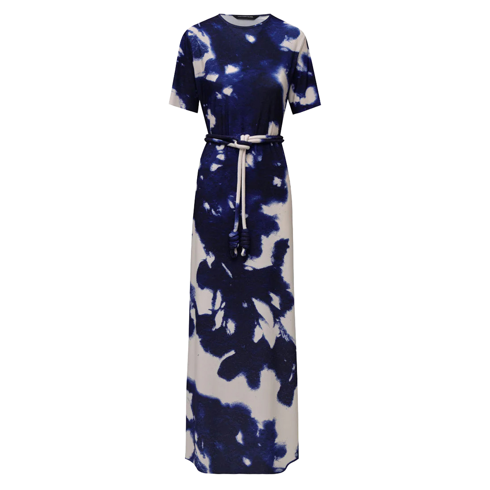 Aliki Short Sleeve Jersey Midi Dress With Belt