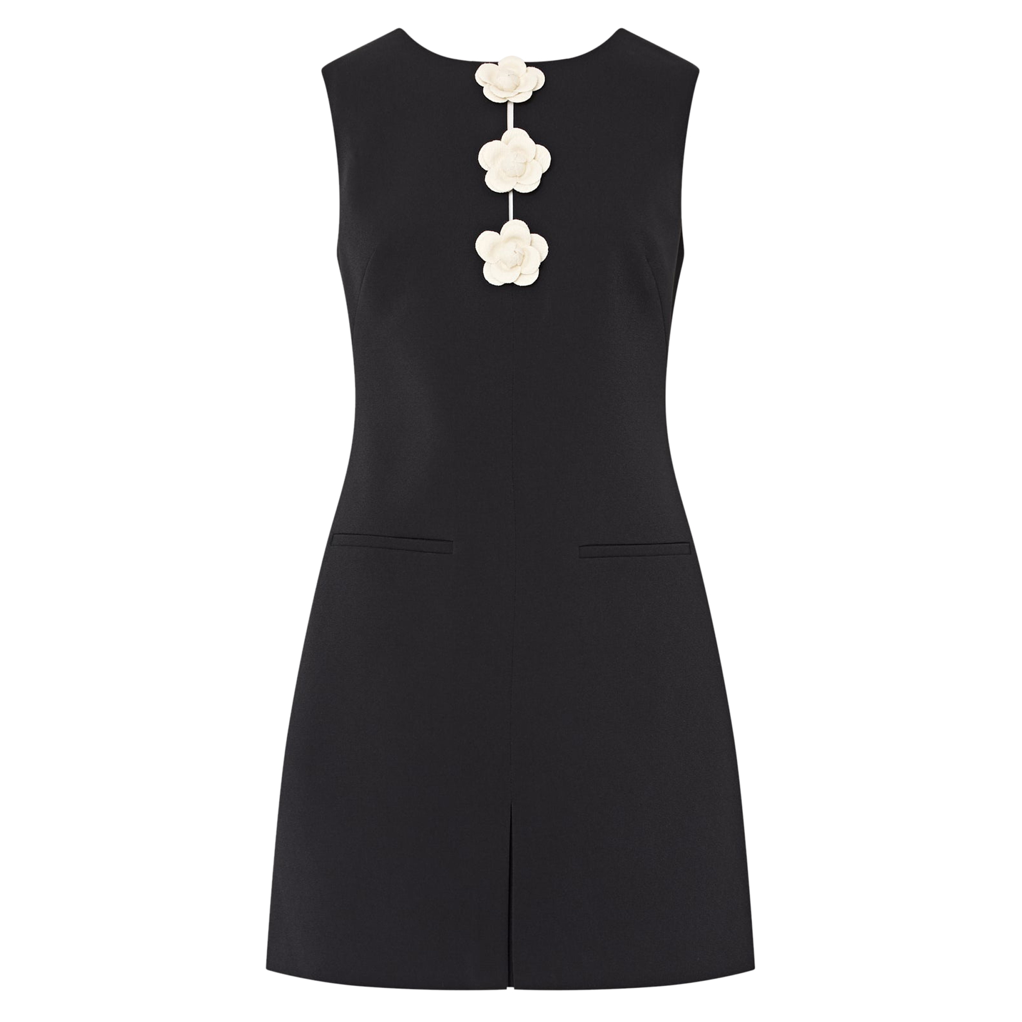 Saylor Sleeveless Floral Applique Mini Dress