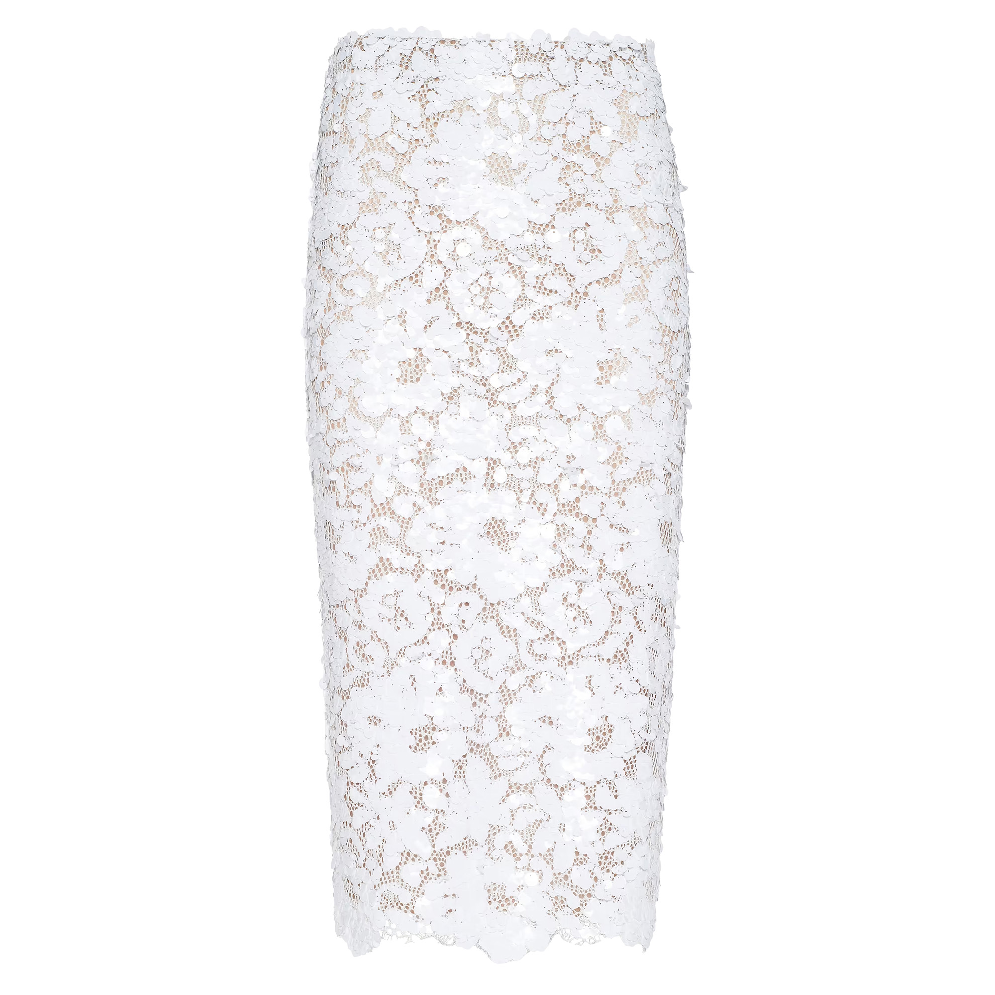 Makena Sequin Lace Pencil Skirt