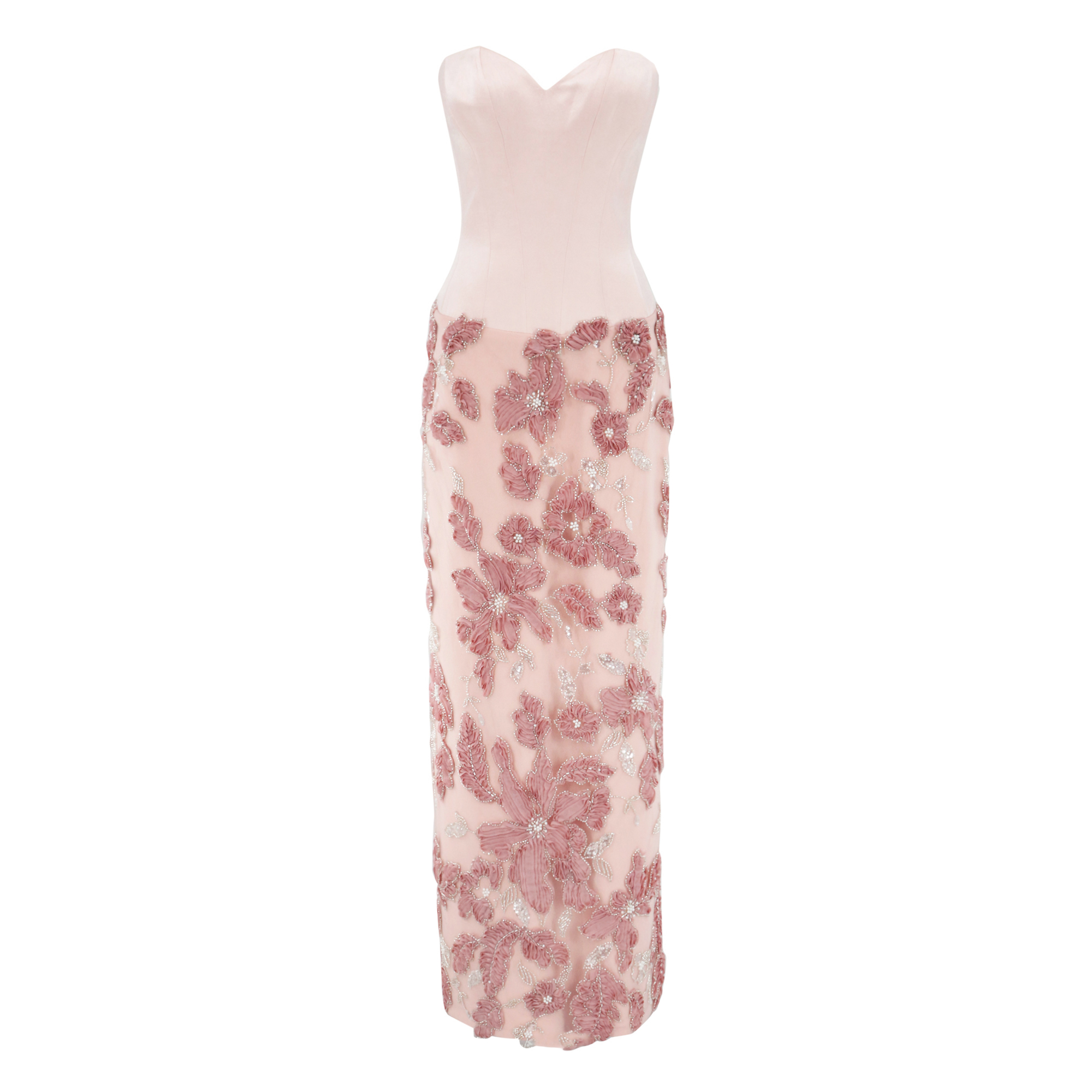 Julia Corset-Style Floral Sequin Gown