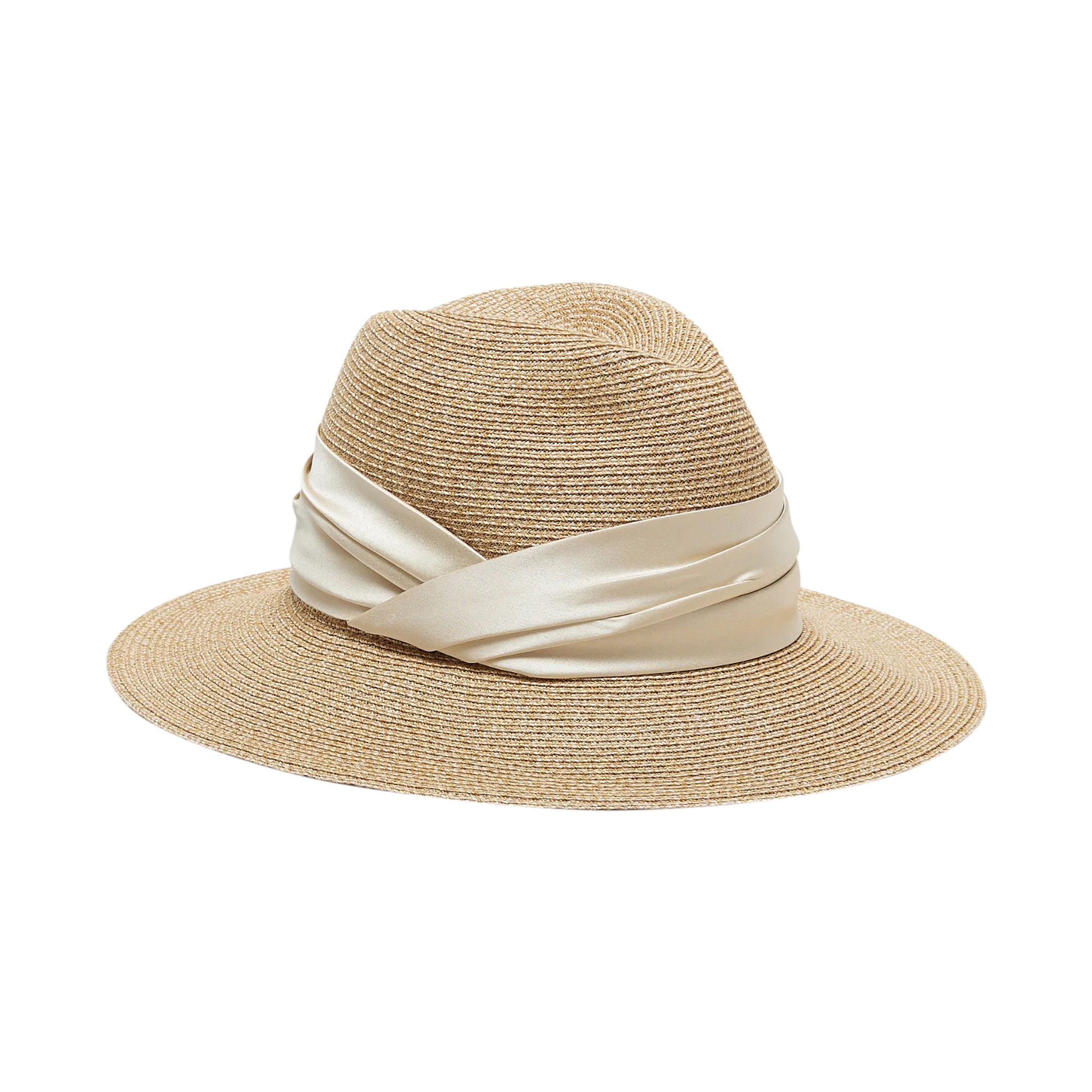 Courtney Toyo Packable Fedora With Satin Band