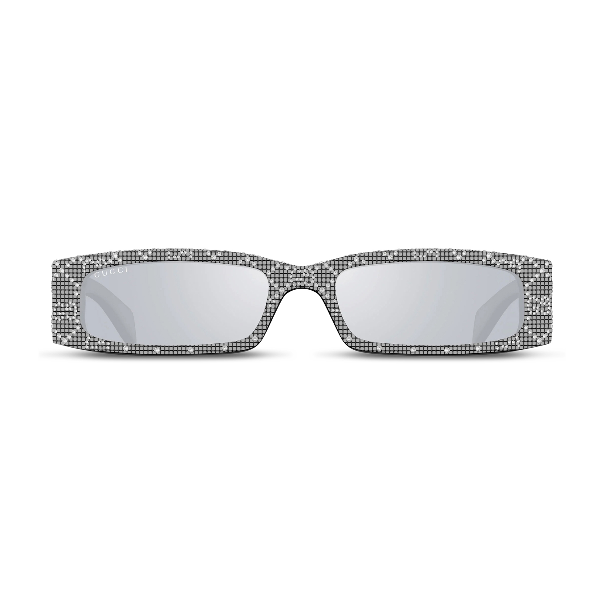 Rectangular Sunglasses With Crystals