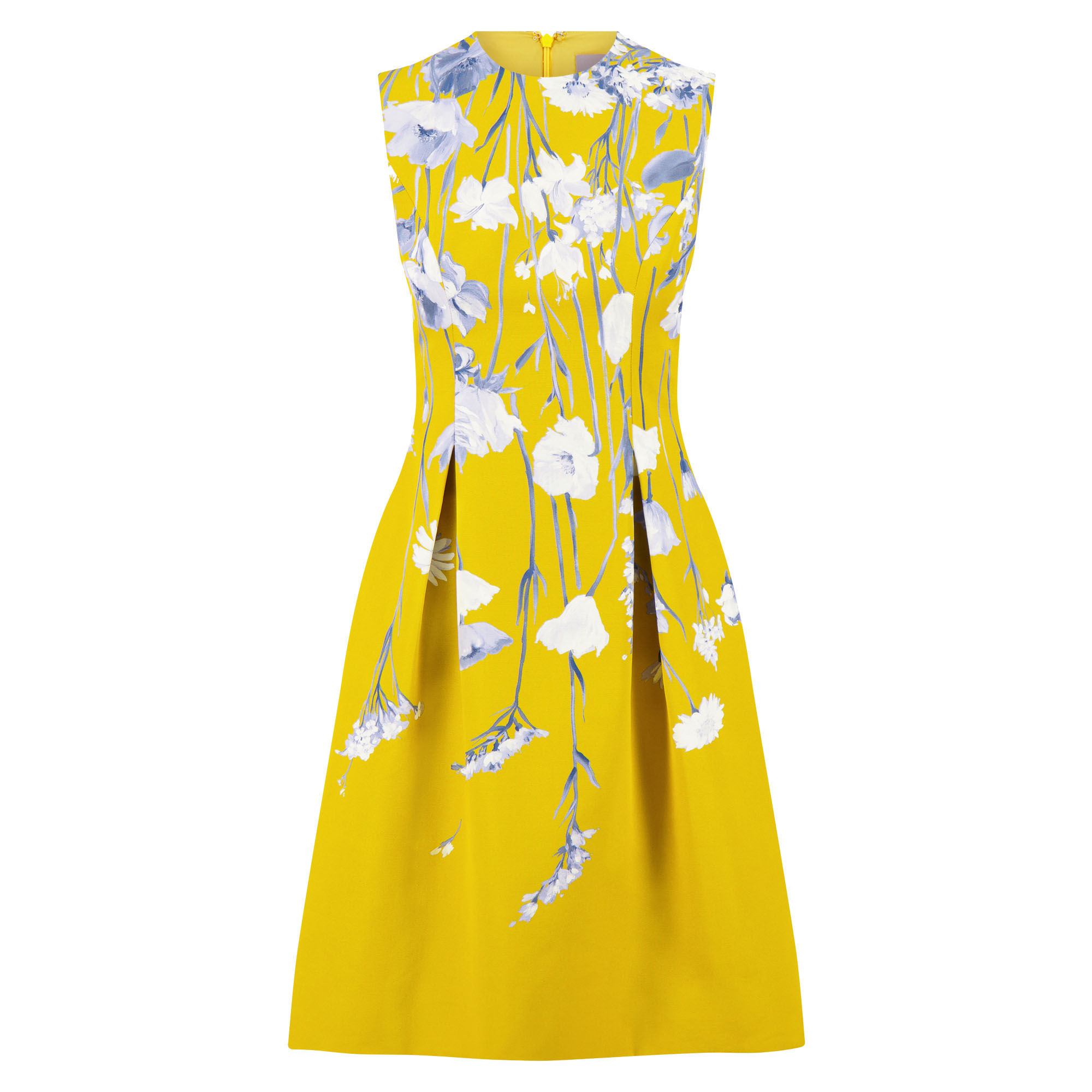 Betsy Sleeveless Floral Faille Mini Dress