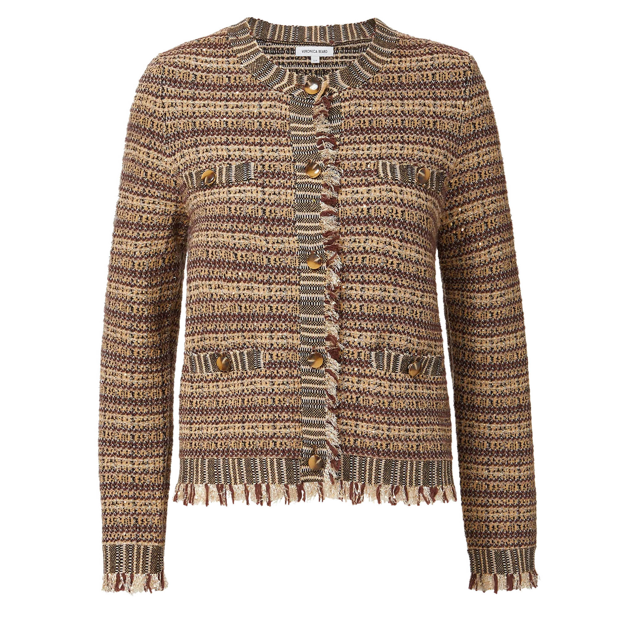 Sariyah Textured Fringe Knit Jacket