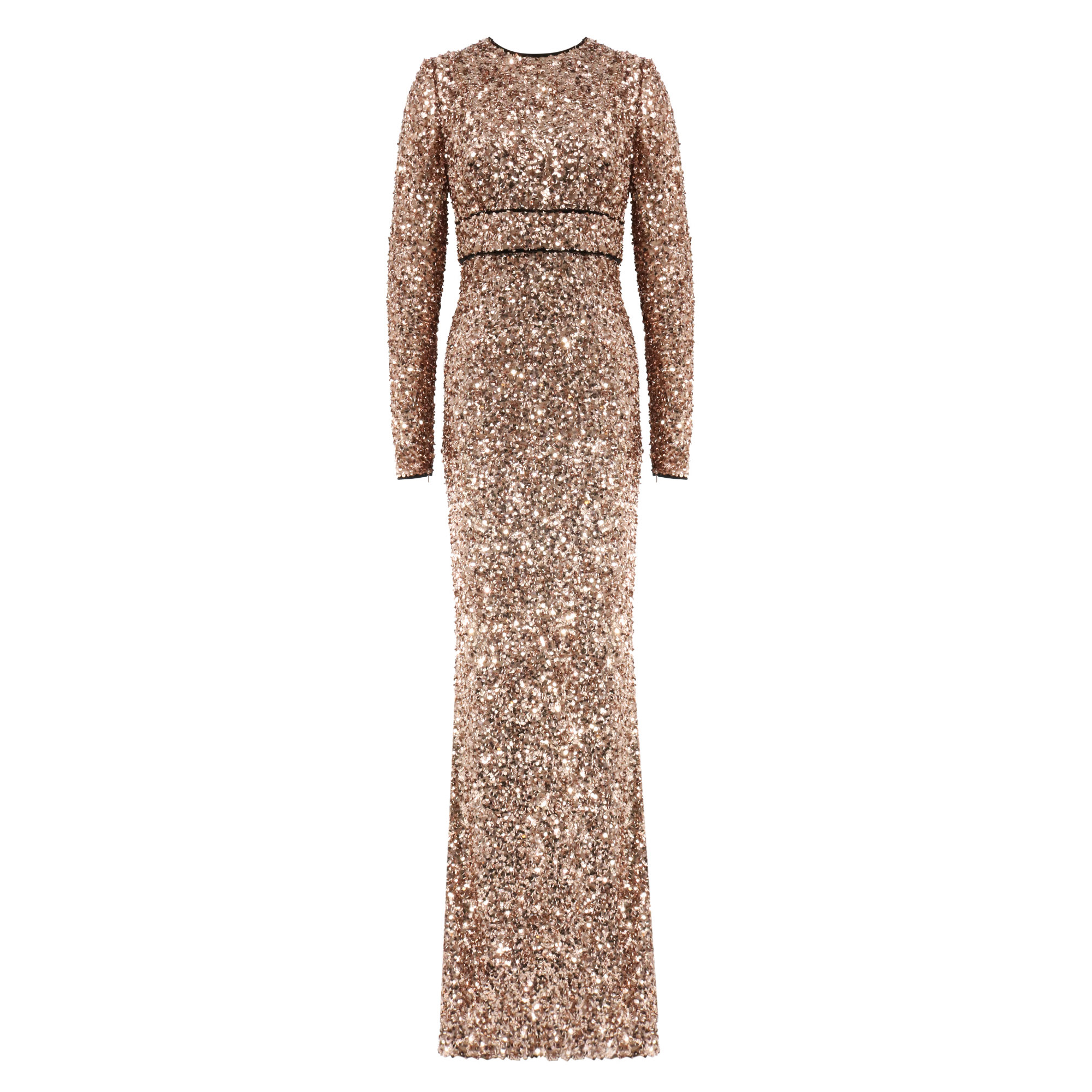 Sequin Embroidered Long Dress