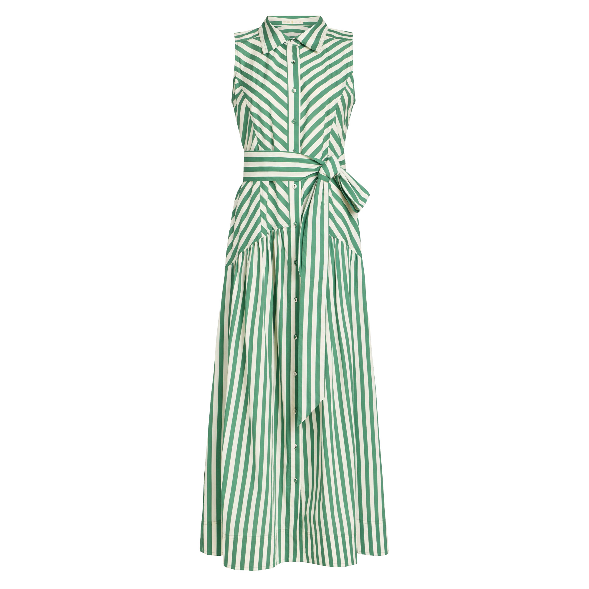Adalyn Sleeveless Belted Midi Shirt Dress