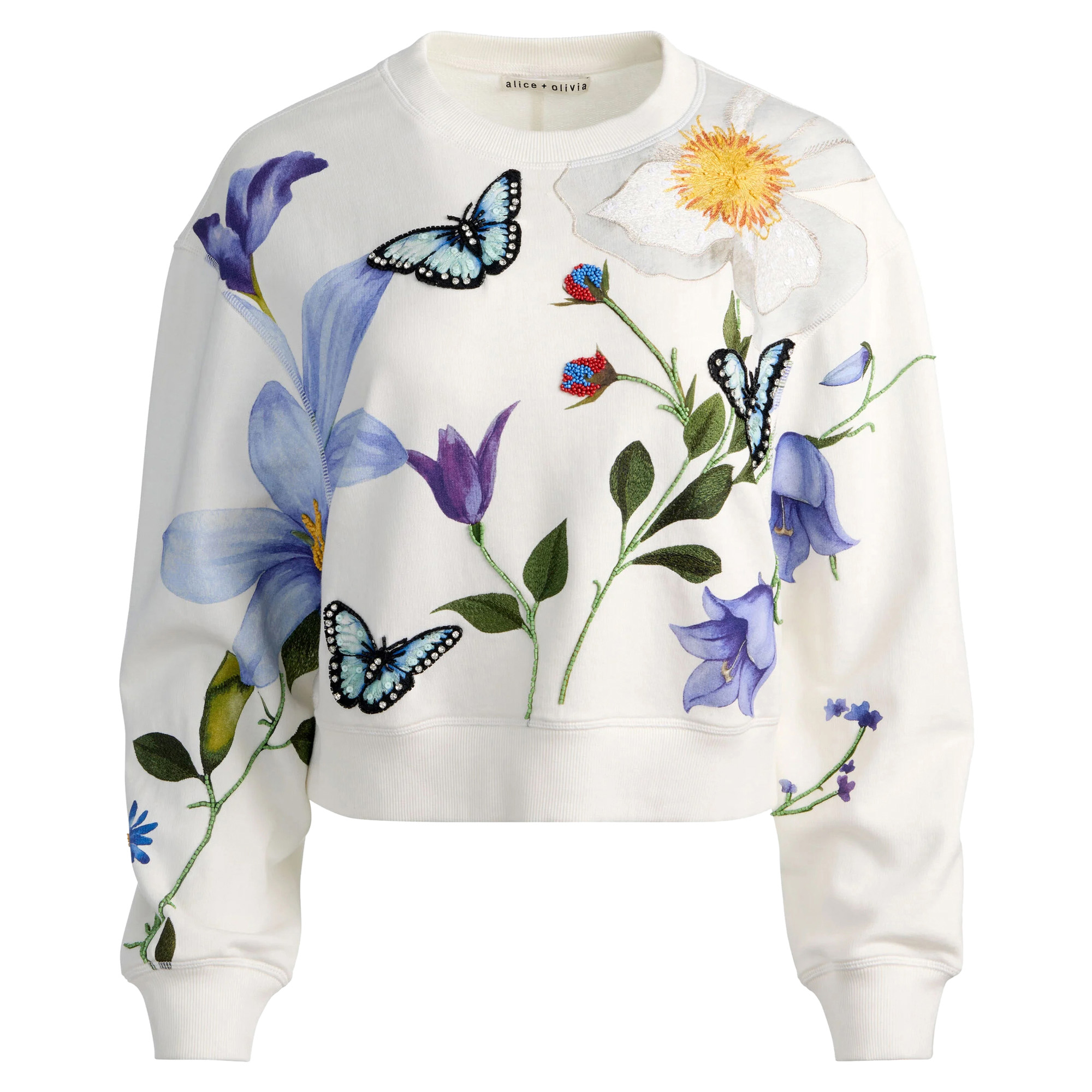 Russell Embellished Relaxed Crewneck Sweatshirt