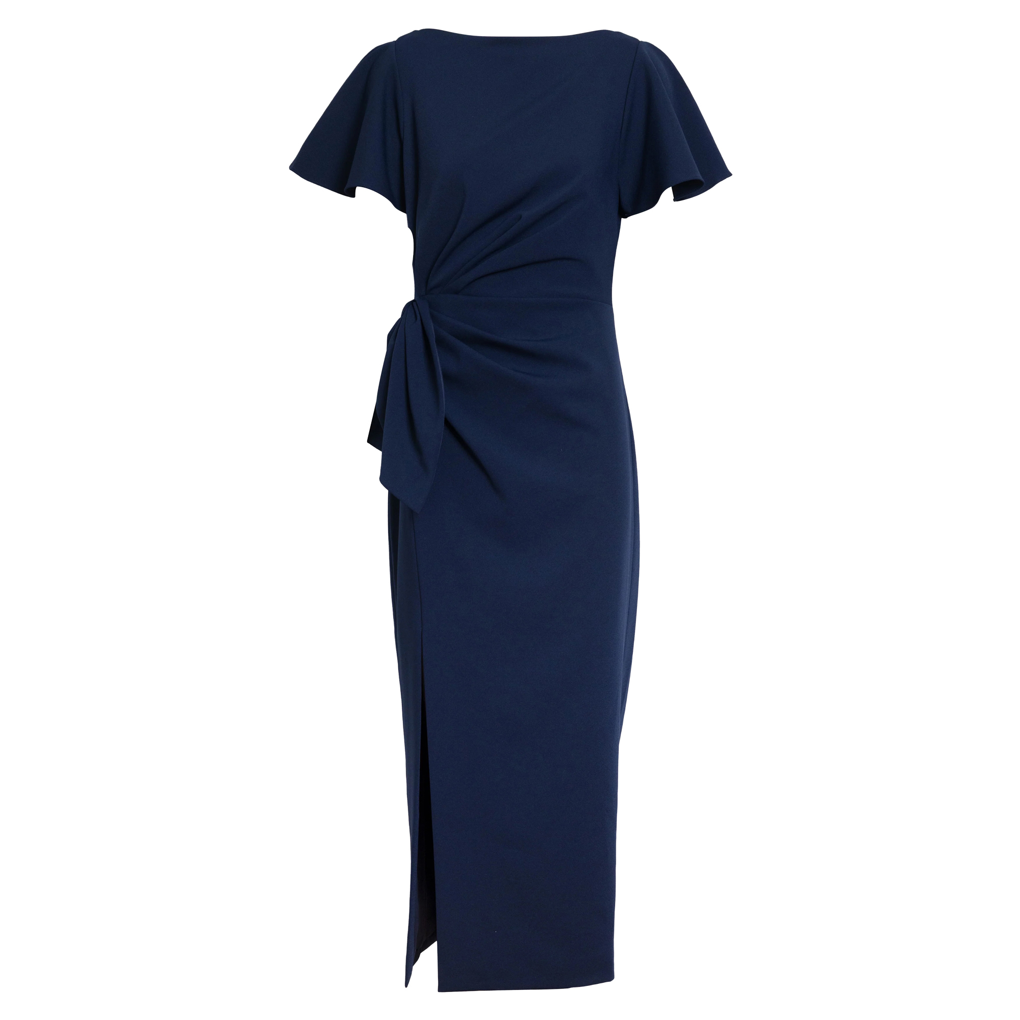 Emeline Flutter Short Sleeve Midi Dress