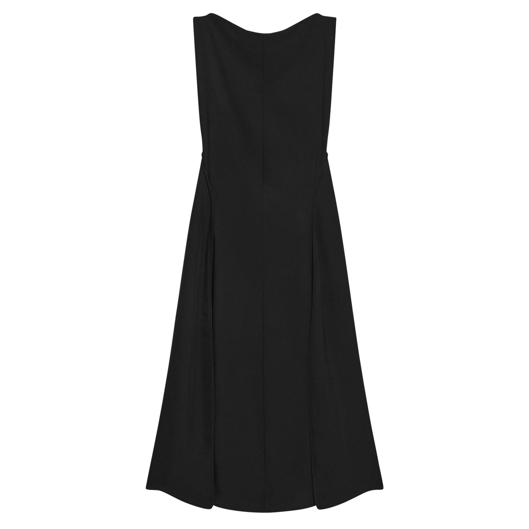 Sleeveless Draped Parachute Midi Dress