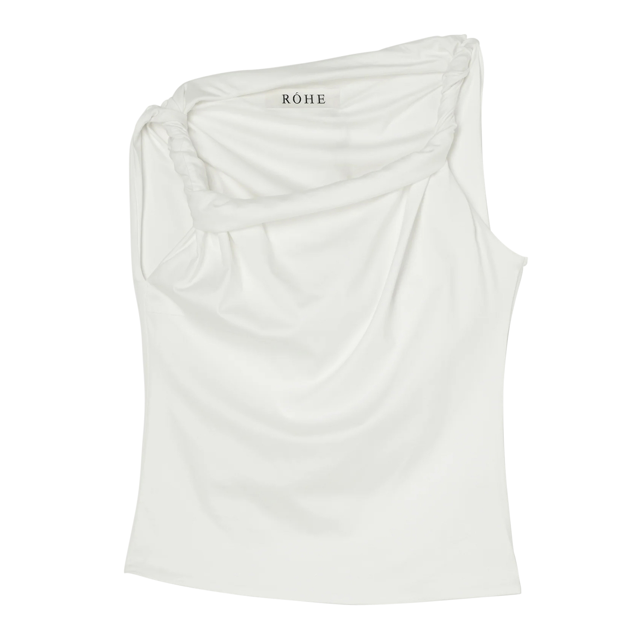Sleeveless Sculptural Cotton Silk Top