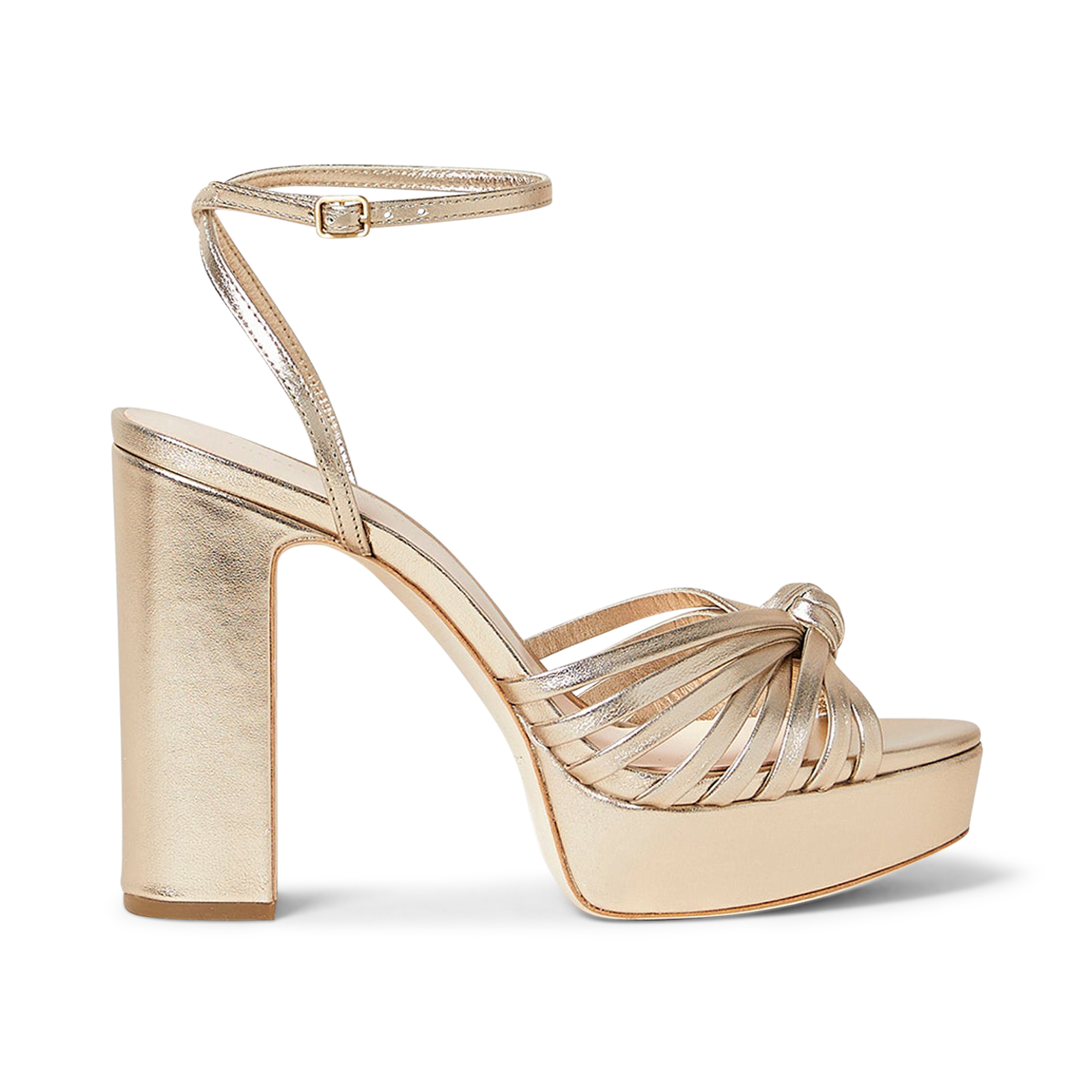Rivka 120mm Suede Platform Knot Sandal
