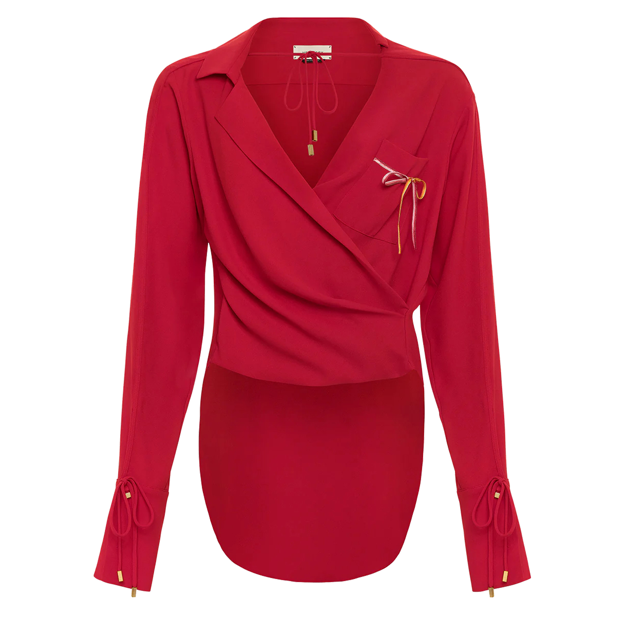 Cleo Draped Long Sleeve Shirt