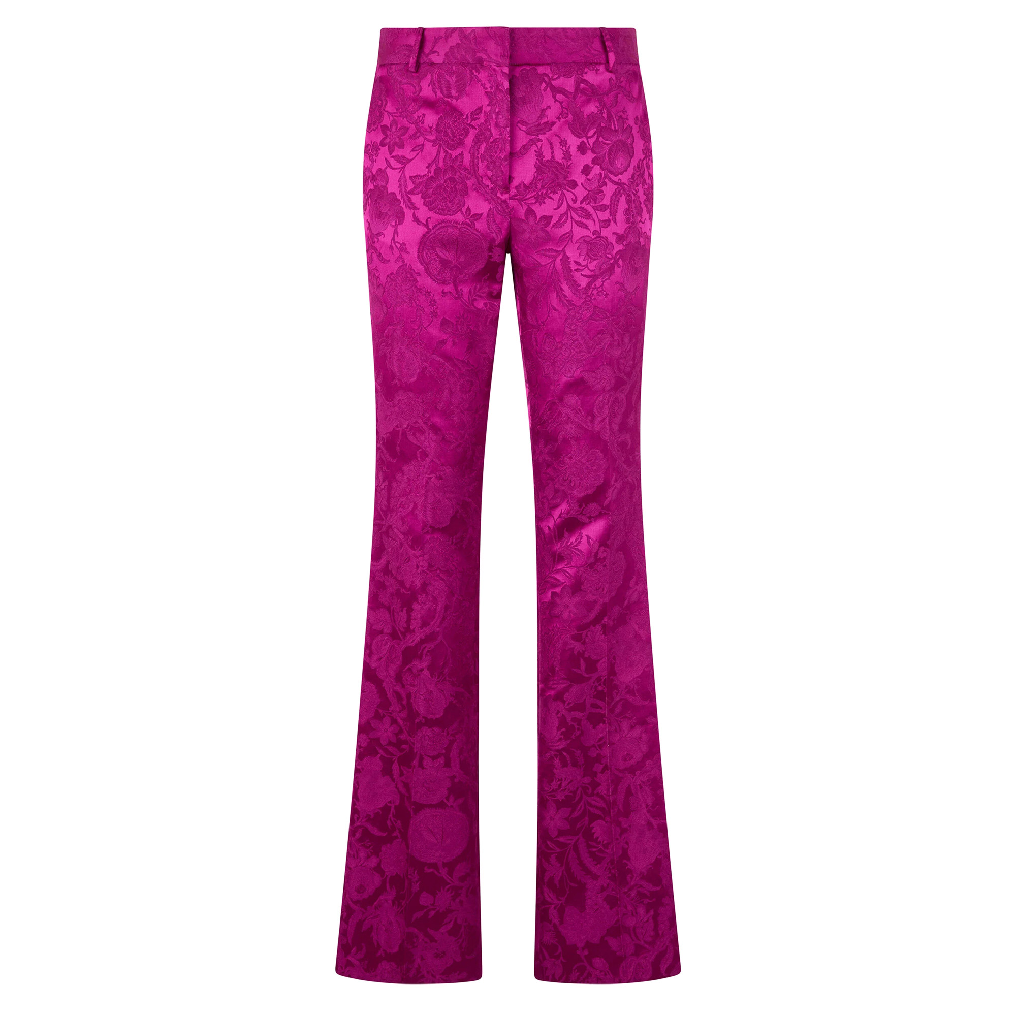 Florentine Flowers Jacquard Flare Pants