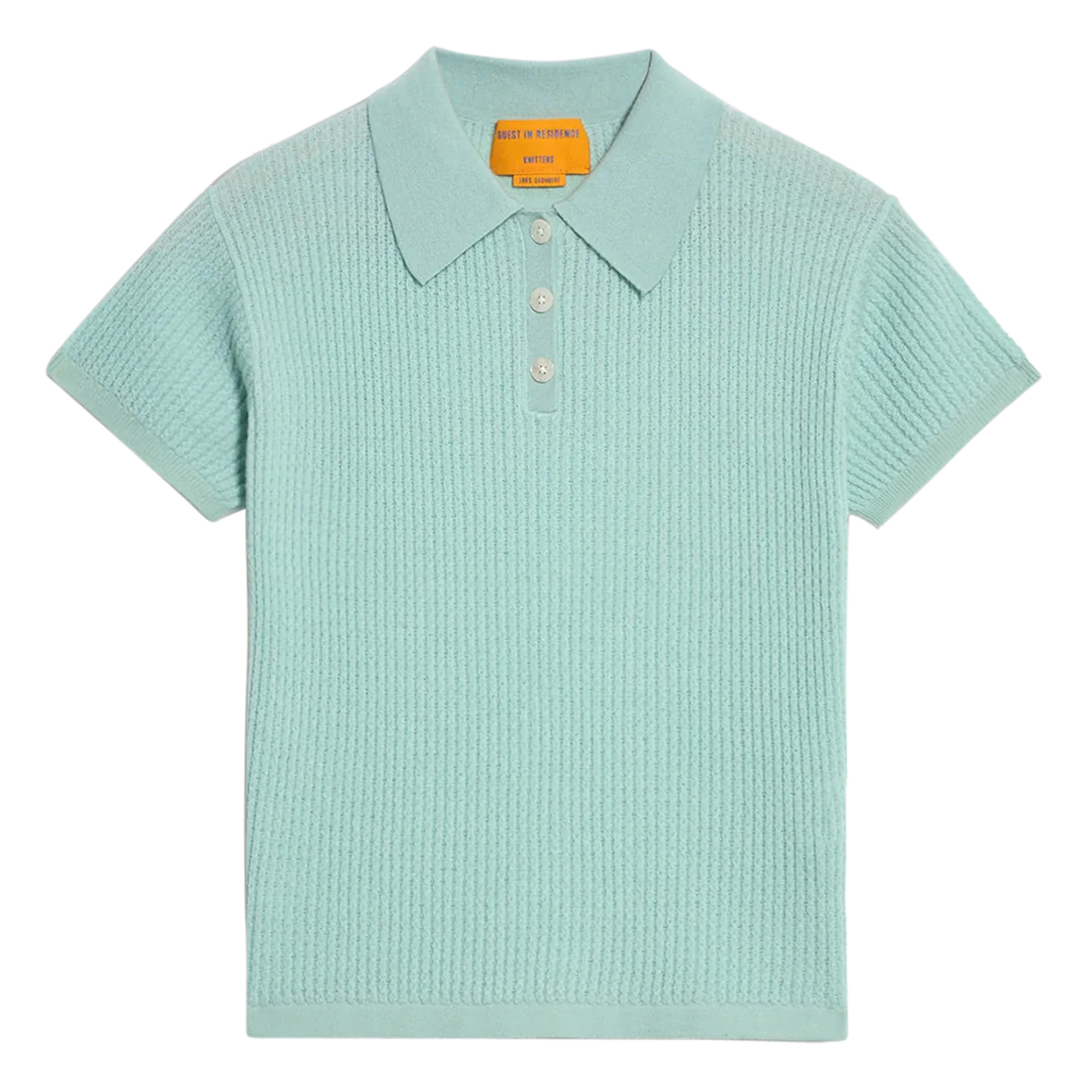 Shrunken Short Sleeve Cashmere Polo Sweater