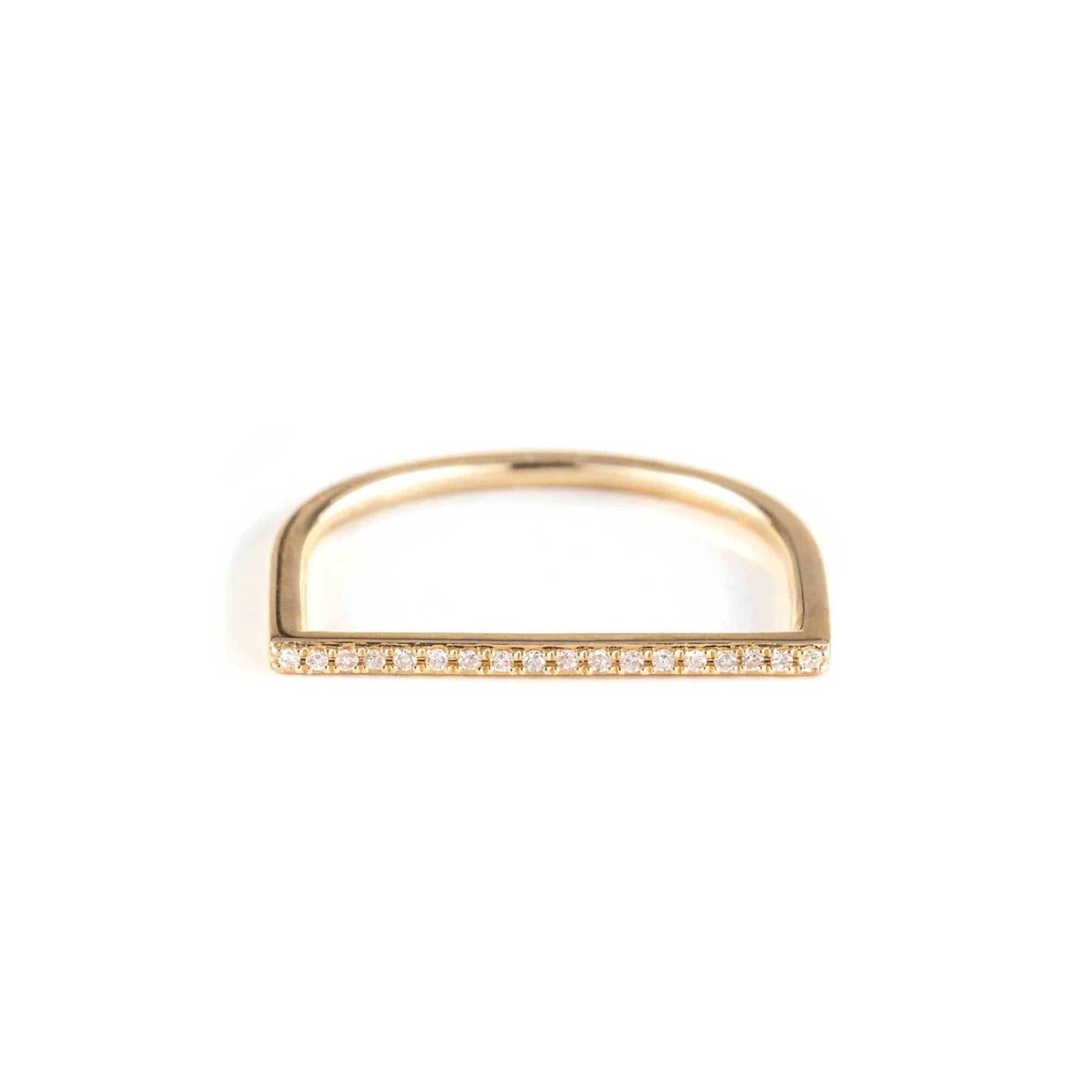 Diamond Bar Stack Ring