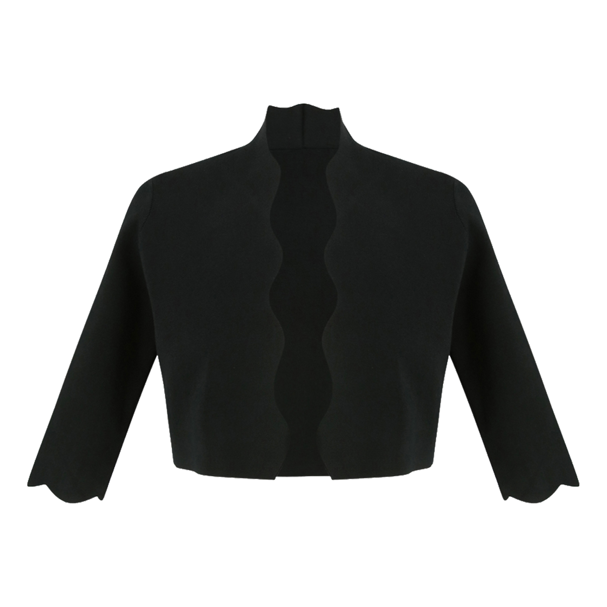 Scallop Trim Knit Bolero