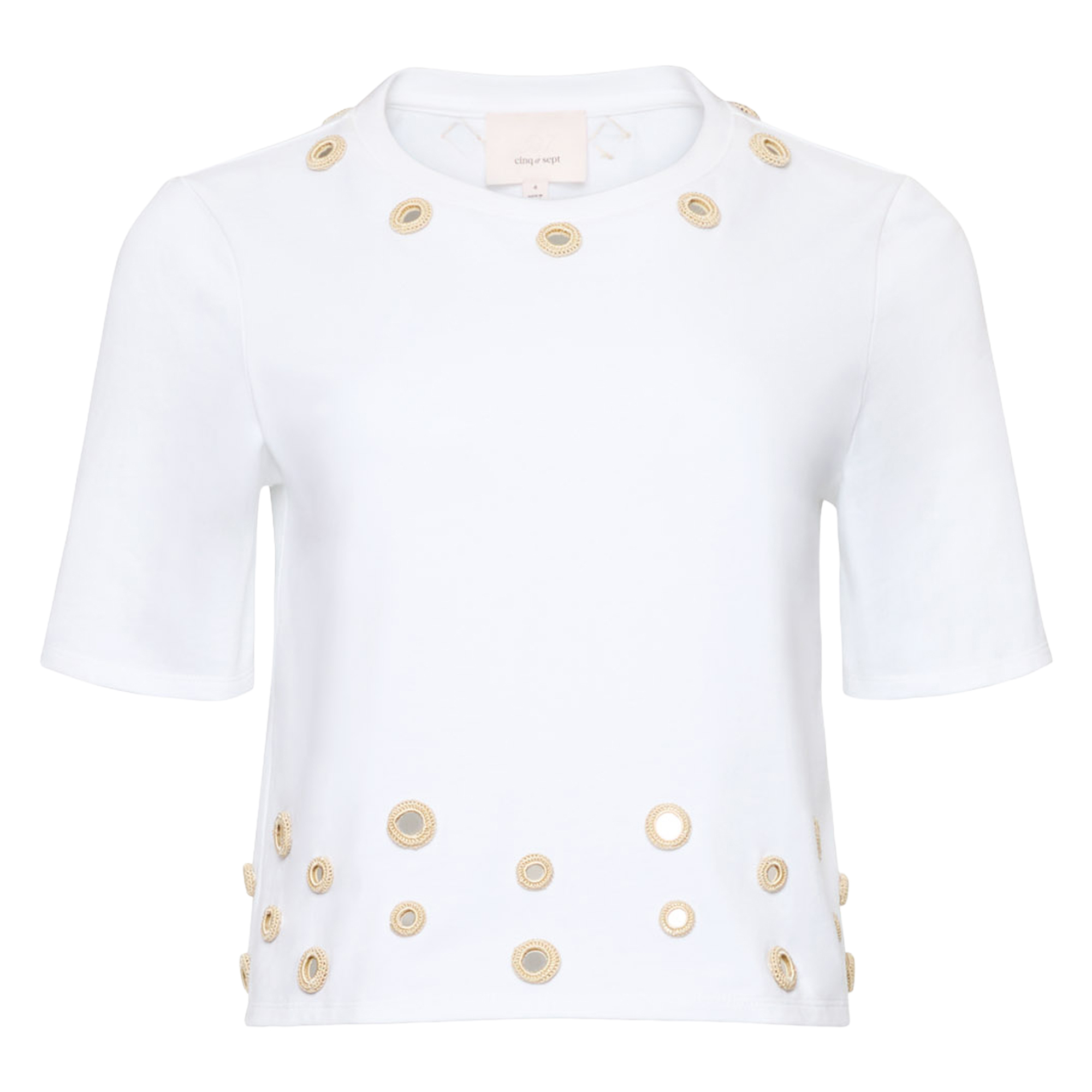 Bessy Crochet Mirrors Short Sleeve Tee