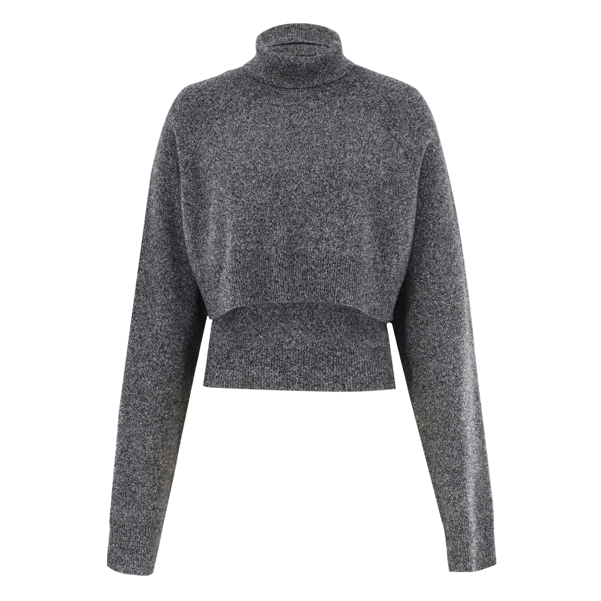 Deconstructed Layered Turtleneck Knit Top
