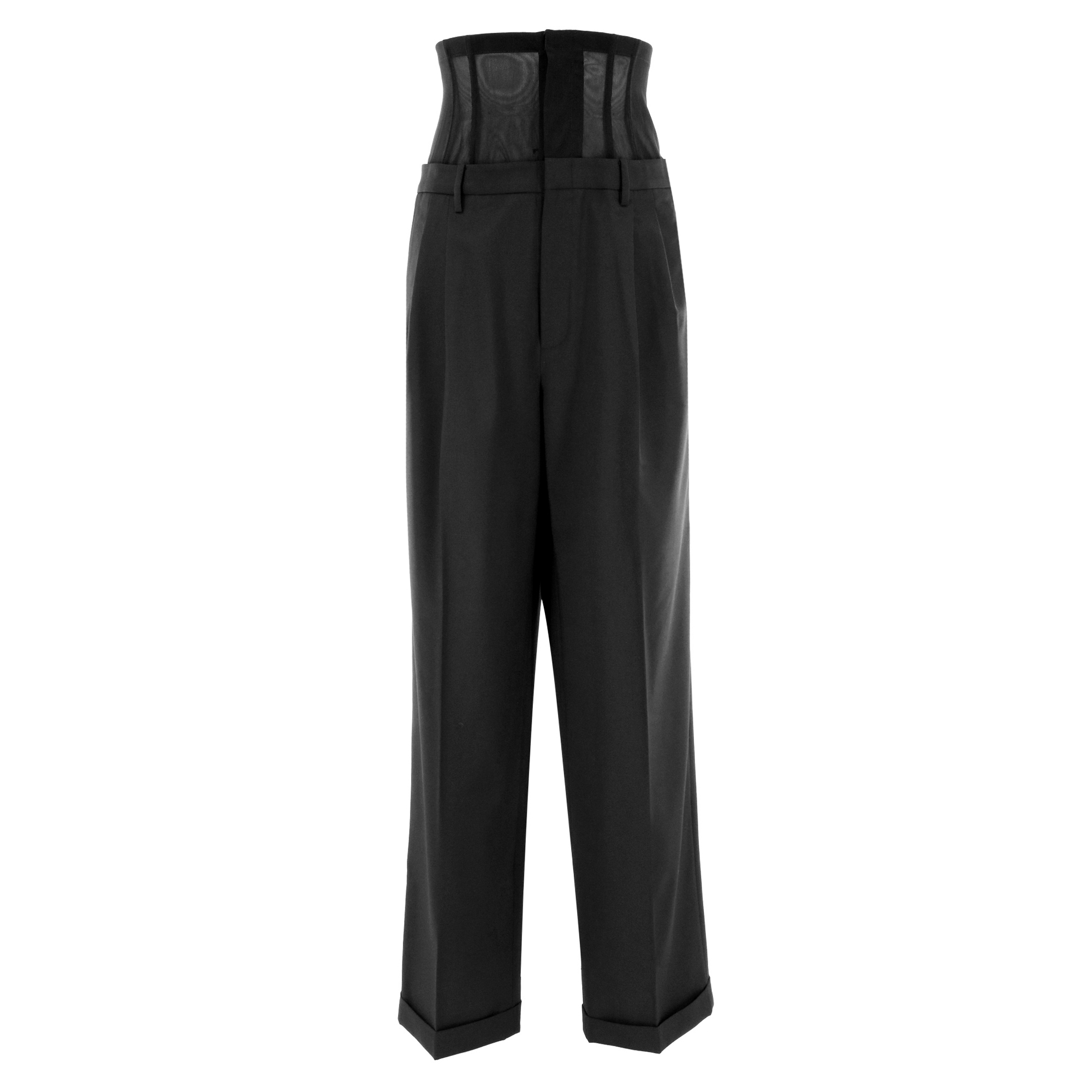 Recycled Tropical Wool Corset Trouser