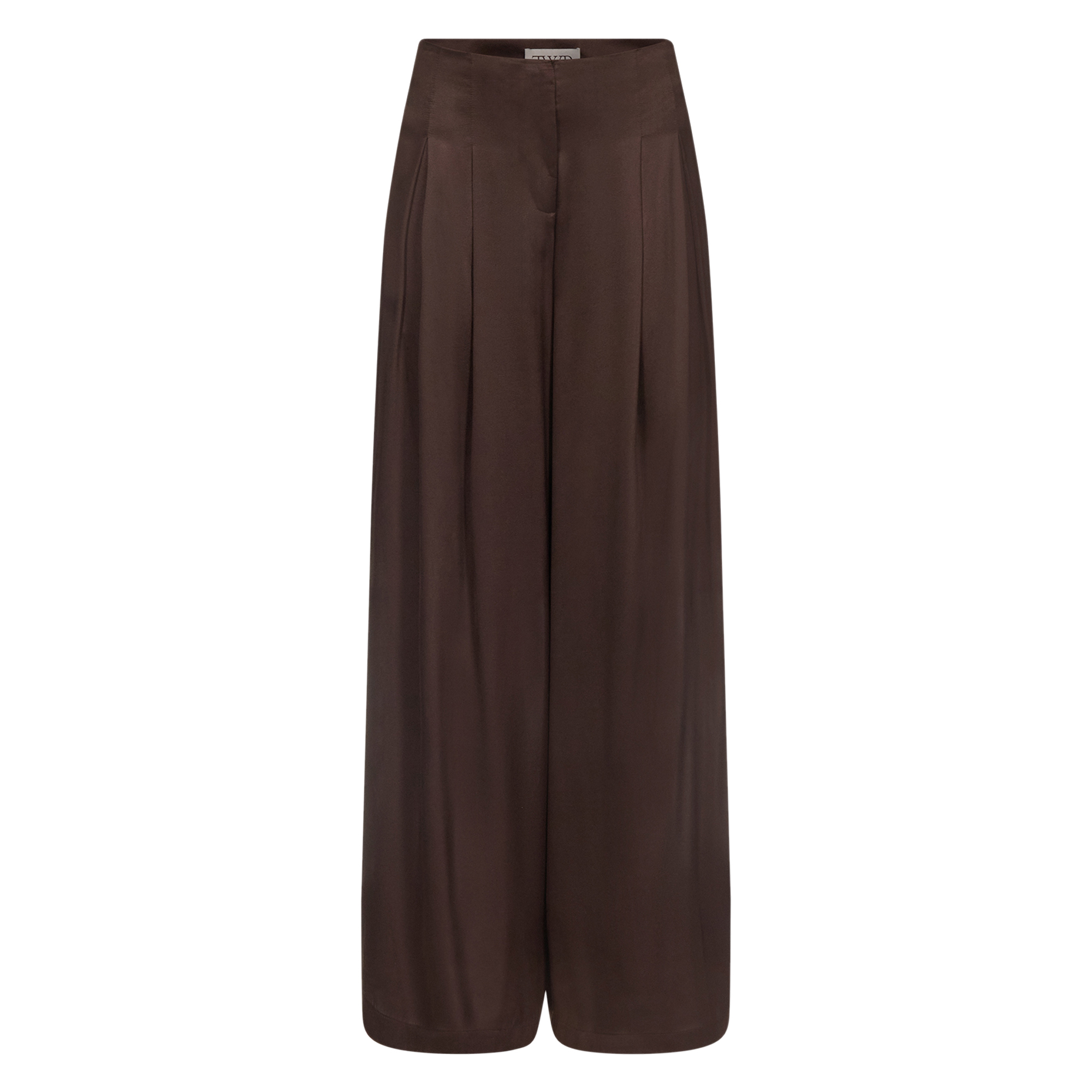 Drew Pleated Silk-Blend Wide-Leg Pants