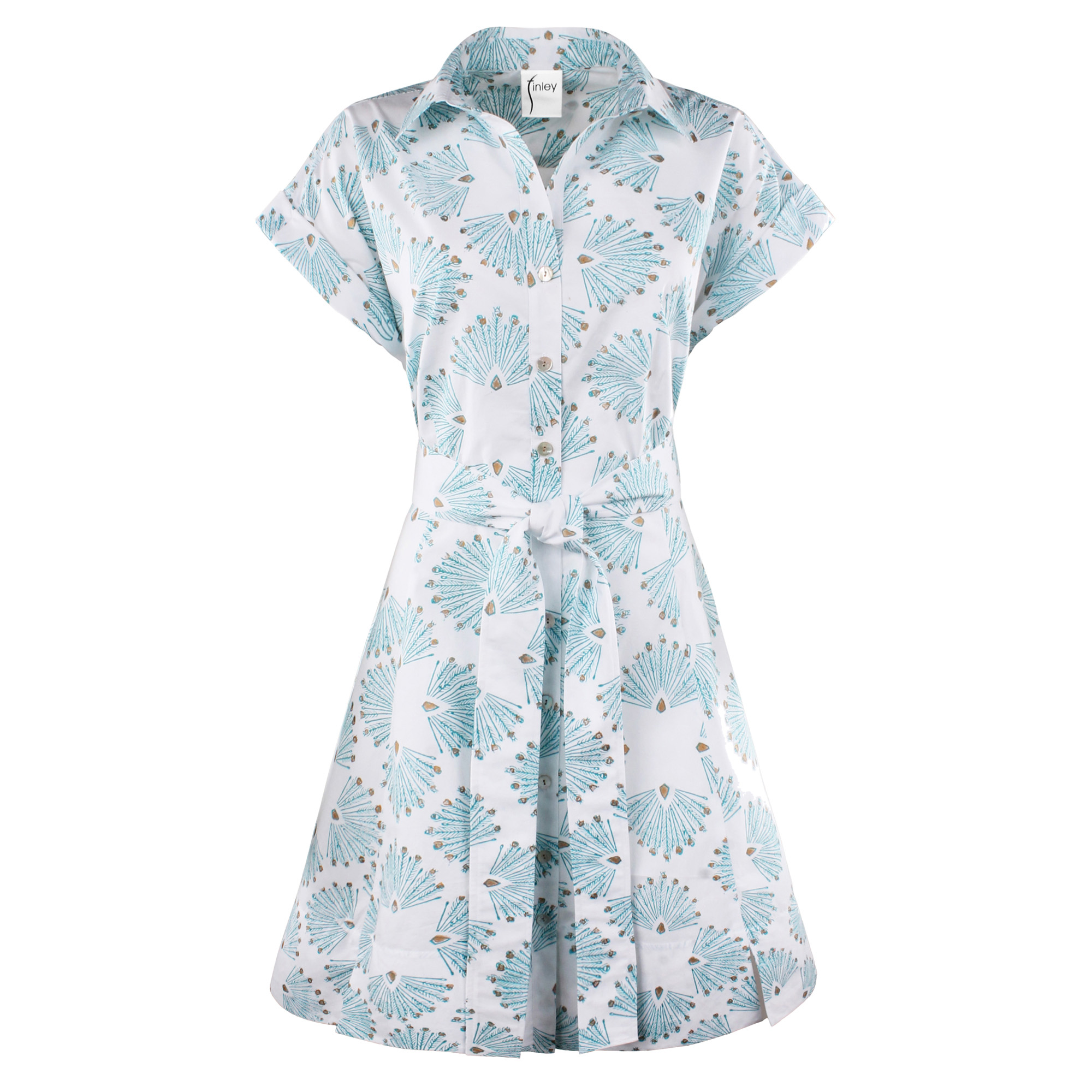 Chantal Peacock Print Mini Dress