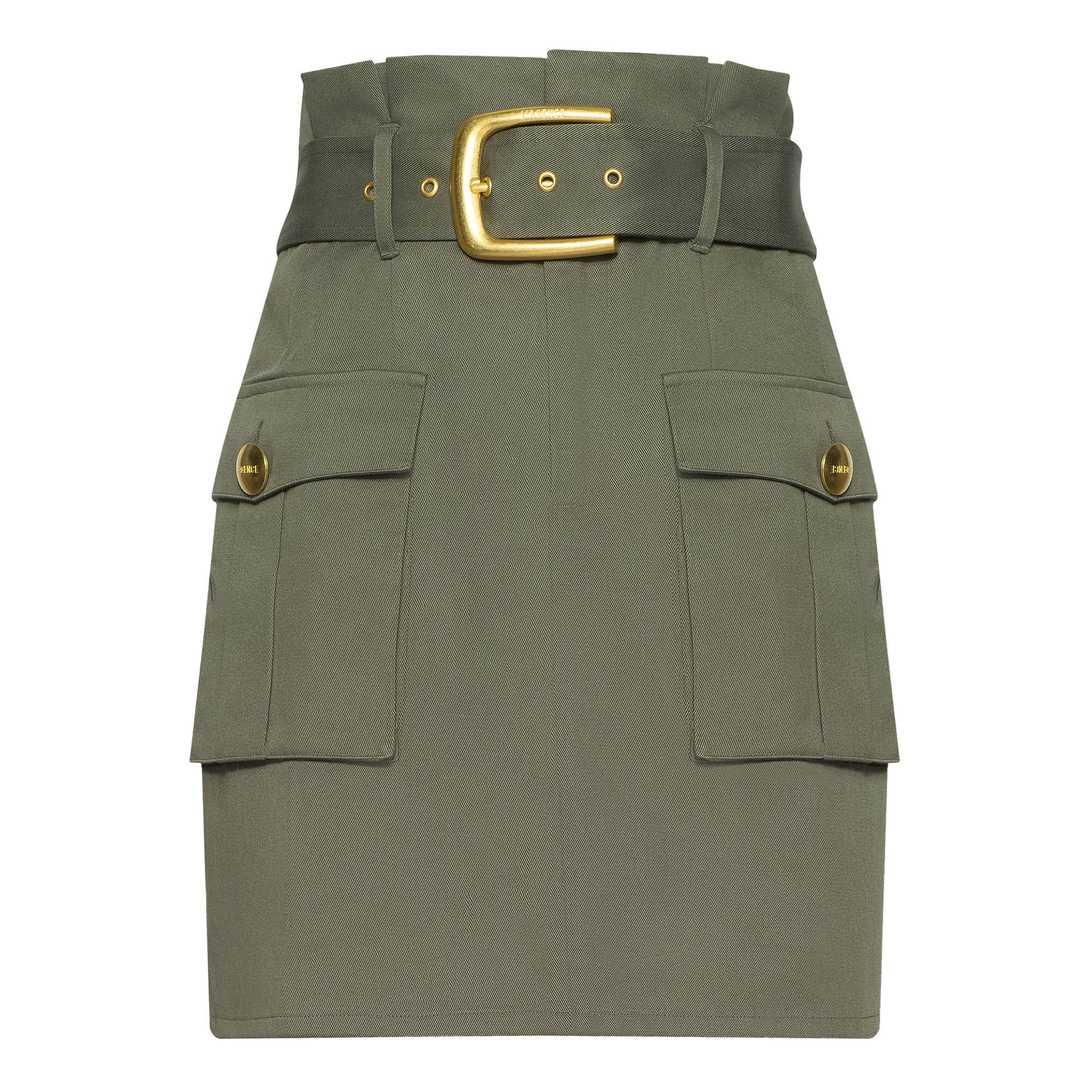Maelis Belted Paperbag Mini Skirt