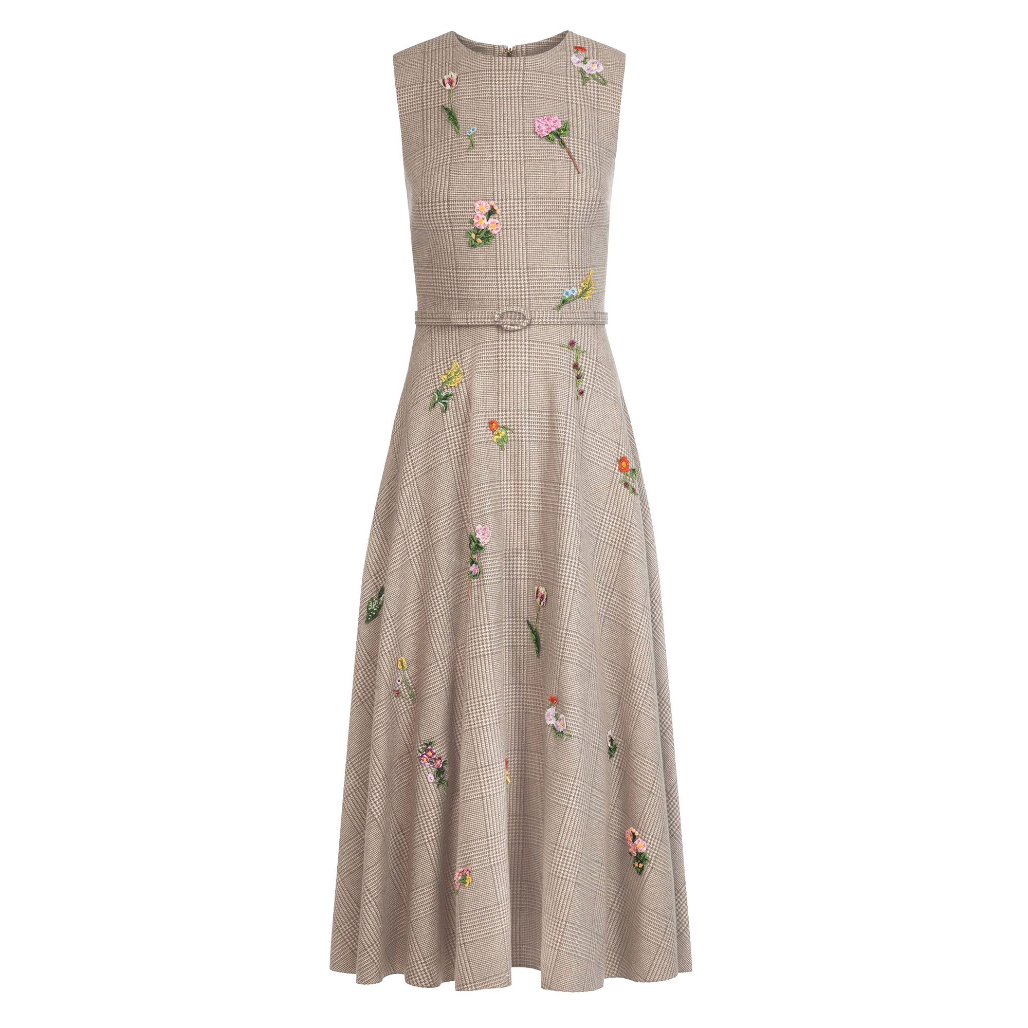 Plaid Cashmere-Blend Dress