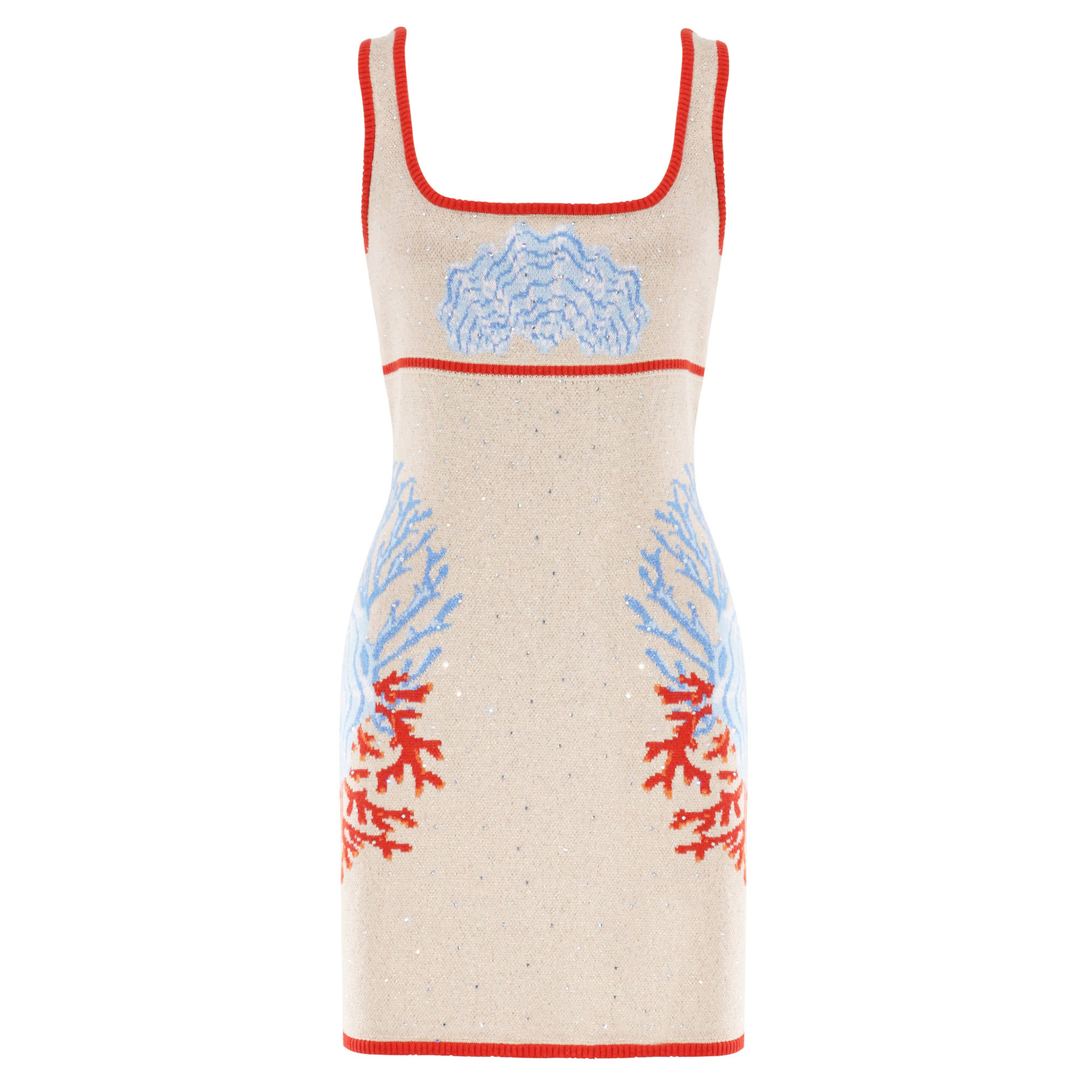 Valcra Sleeveless Jacquard Knit Mini Dress