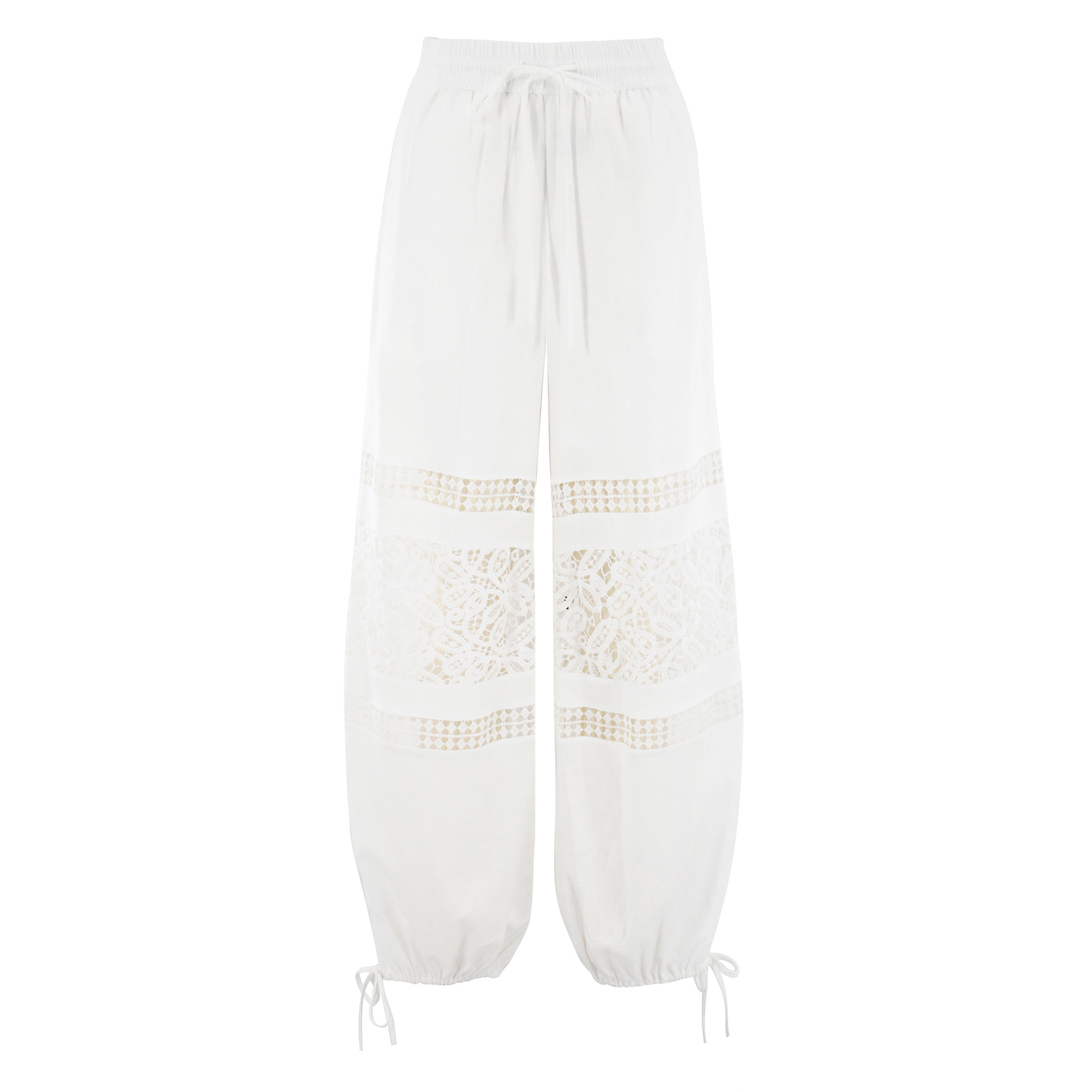 Oksana Lace-Inset Relaxed Fit Pant
