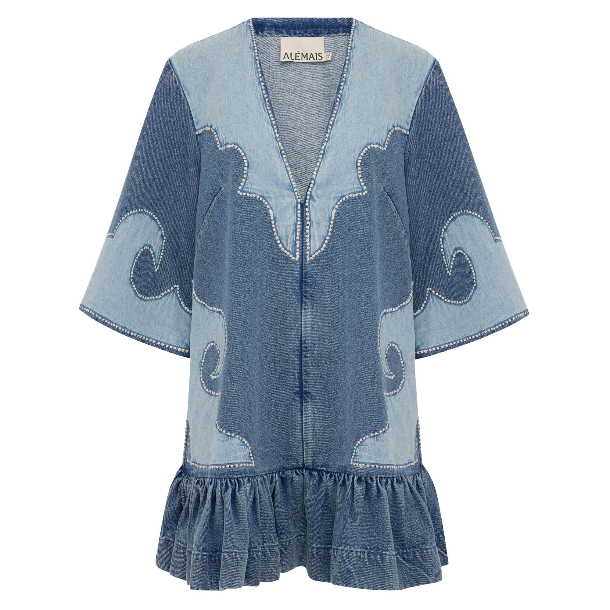 Jesse Denim Applique Mini Dress